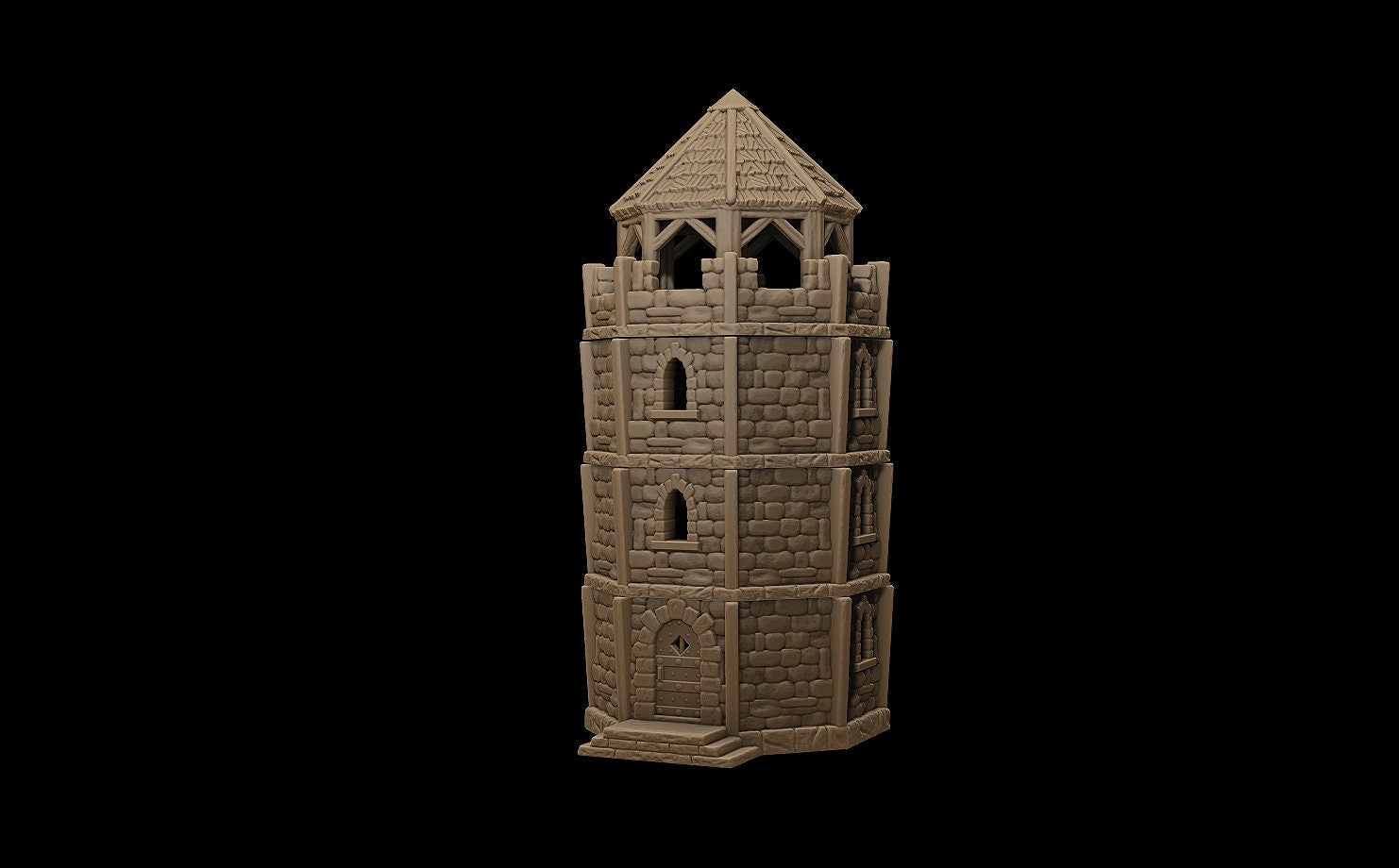 Guard Tower, Guard, Tower, Watch Tower, Guard Post, Blacksmith, forge, Smithy,Stormhill, city set, town set, House, Terrain, Tabletop, Tabletop Terrain, Tabletop Gaming, Dungeons and Dragons, Wargaming, DnD, D&D, city, tabletop games