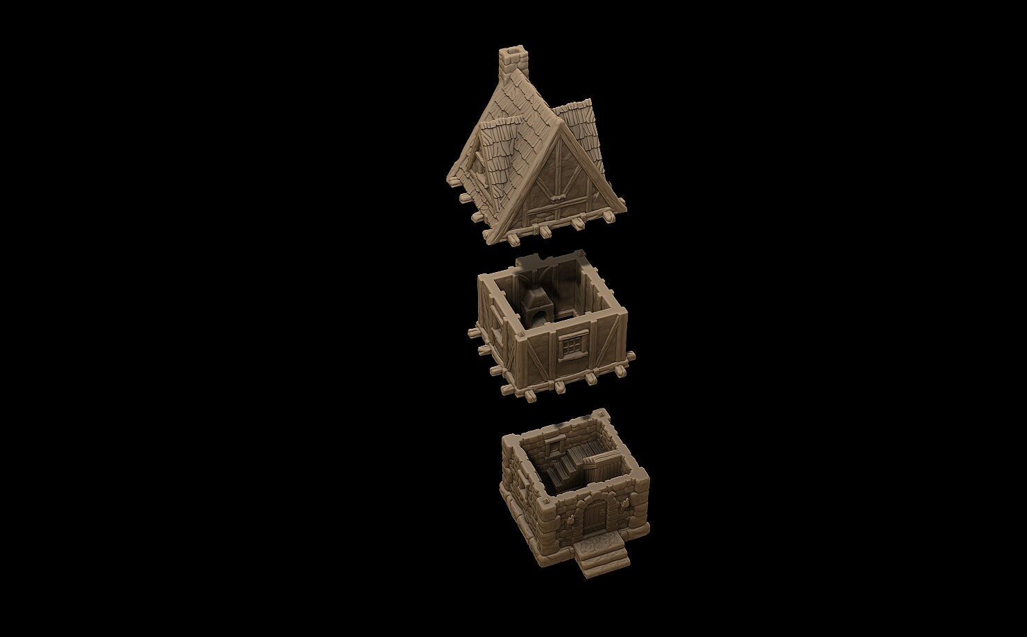 Tower, Tower House, Stormhill, city set, town set, House, Terrain, Tabletop, Tabletop Terrain, Tabletop Gaming, Dungeons and Dragons, Wargaming, DnD, D&D, city, tabletop games