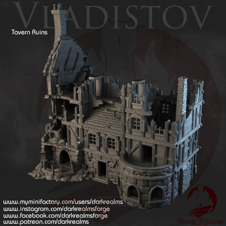 Ruins, Ruin terrain, War Terrain, Tower, Tower Ruins, Arkenfel, Tower or Sorrow,  Dungeons and Dragons, Terrain Gift, Tabletop Terrain, curse of strahd, vampire town