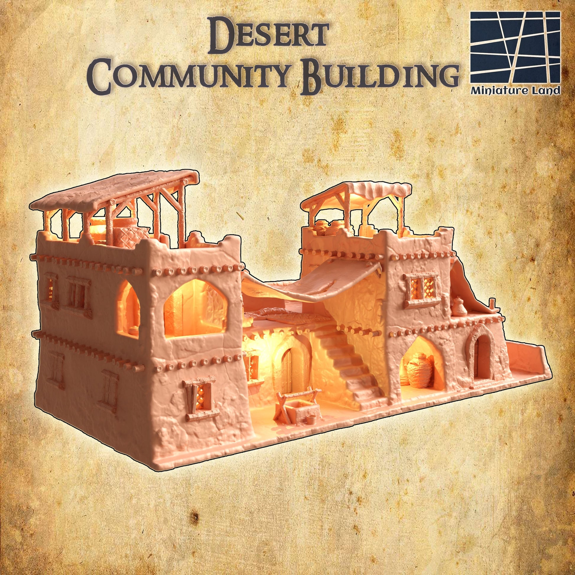 Desert Inn, Desert Trade Post, general store, store. trading post, Desert Mine, Ruins, Desert terrain, Wargaming, RPG Terrain, Gaming, church, worship, mountain, Wargame, Tabletop terrain, Tabletop, town, village, dungeons and dragons, terrain