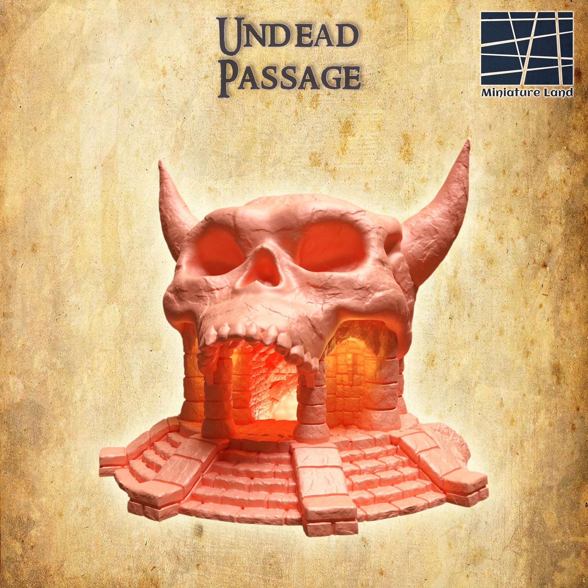 Tabletop RPG Terrain, Cave Entrance, Undead Passage, DnD Cave, Pathfinder Entrance, PLA 3D Printed, RPG Cave Set, Gaming Miniatures, Undead Scenery, Custom Terrain, Horror Terrain, Tabletop Dungeon, RPG Terrain Set