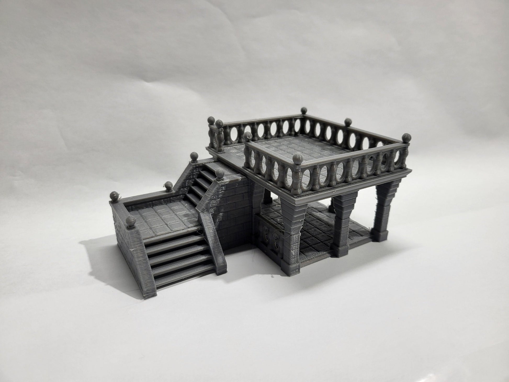 Salmystia Plaza A -Mid City Plaza - Raised Promenade - Terrain - - Dungeons and Dragons - 28mm Terrain - terrain