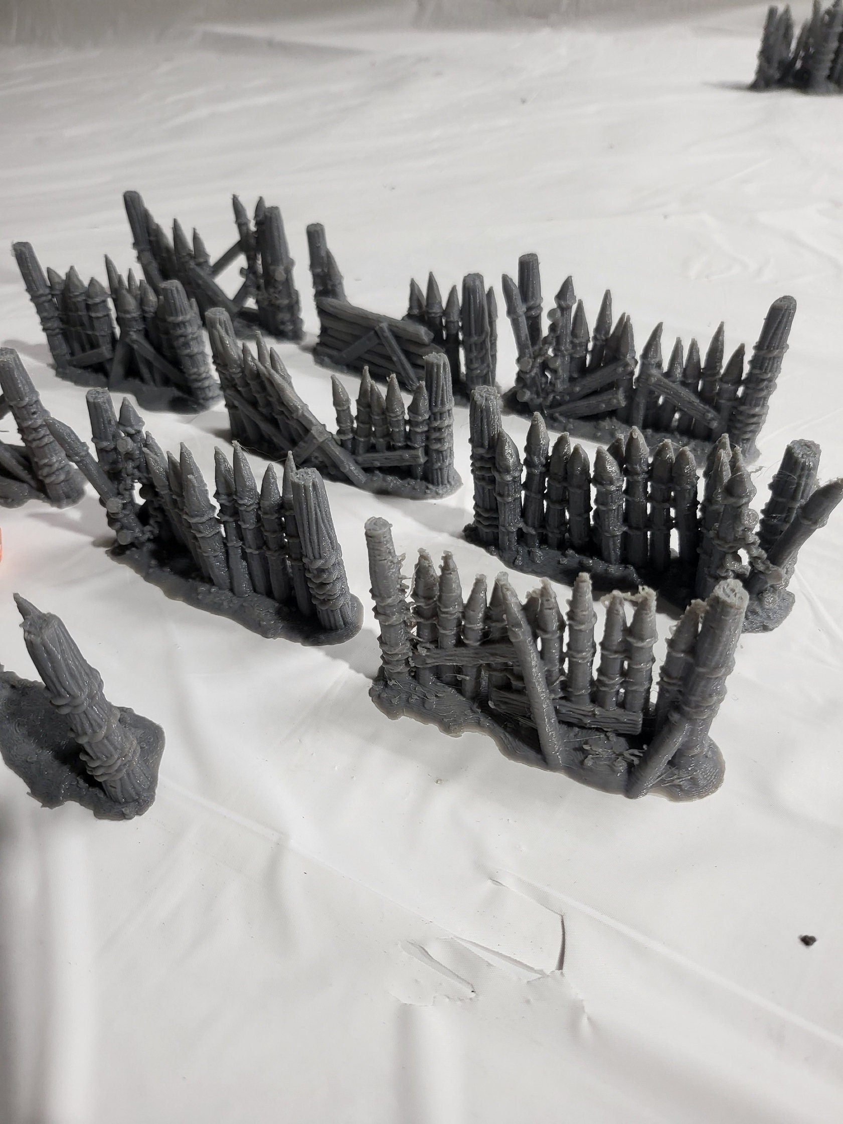 10 pack Orc Fencing, Fence, Orc, ruined fence, Tabletop Terrain, Gaming Miniature, Tabletop Scenery