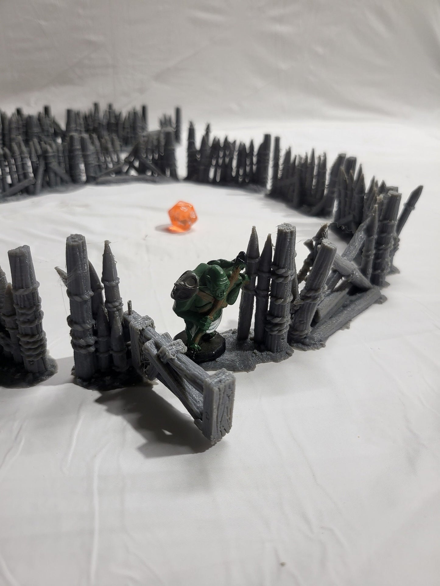 10 pack Orc Fencing, Fence, Orc, ruined fence, Tabletop Terrain, Gaming Miniature, Tabletop Scenery