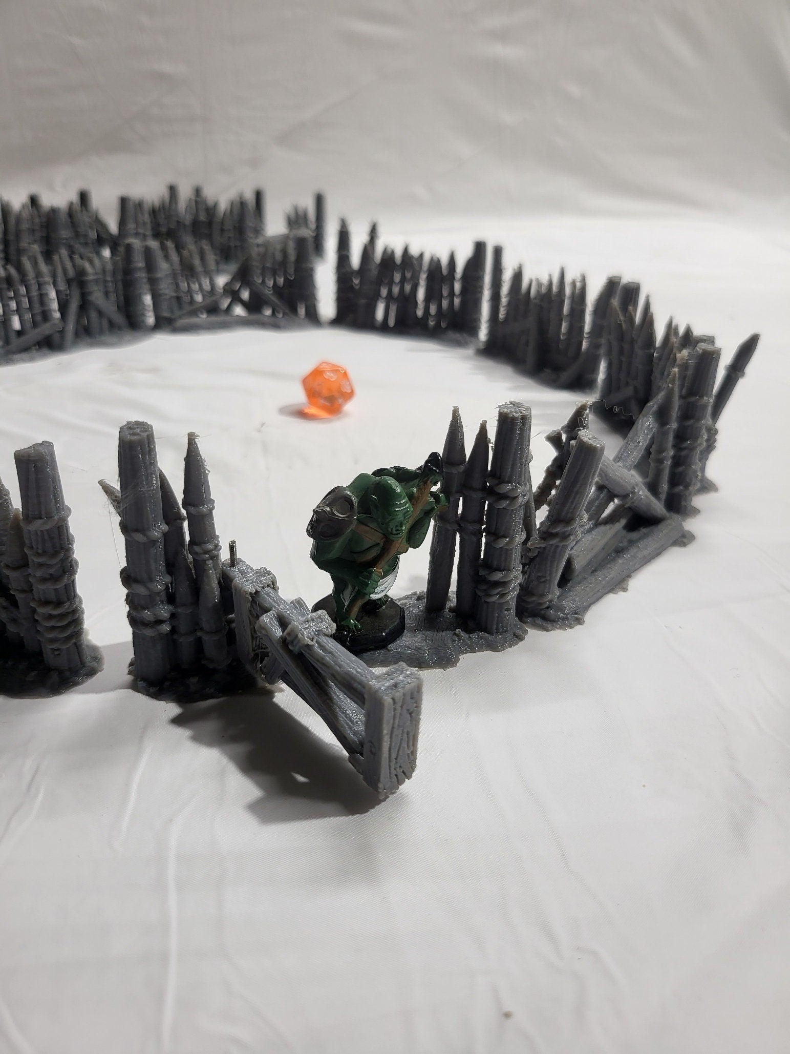10 pack Orc Fencing, Fence, Orc, ruined fence, Tabletop Terrain, Gaming Miniature, Tabletop Scenery