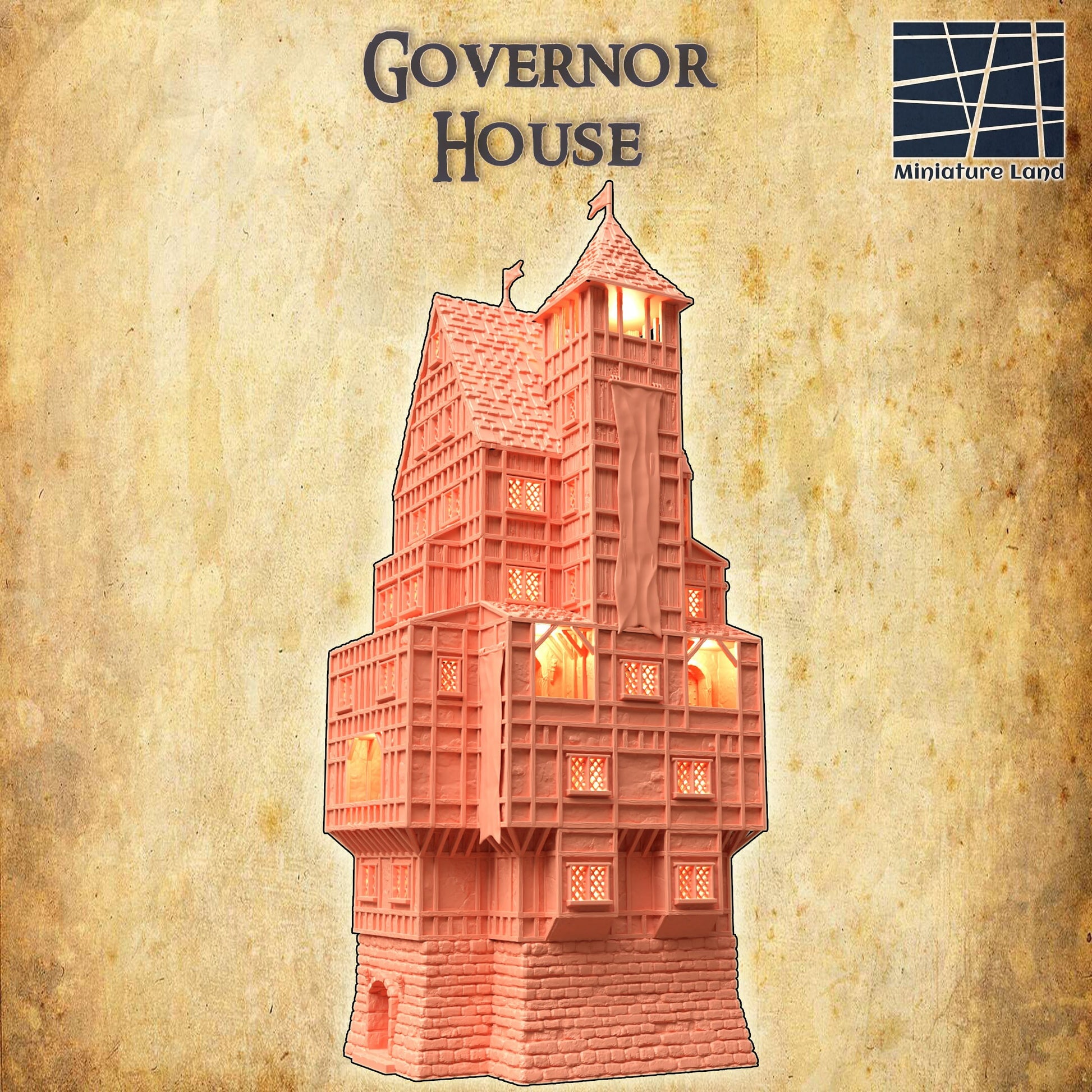 Governor House City Building Mansion High Rise building 7 Stories,City Terrain