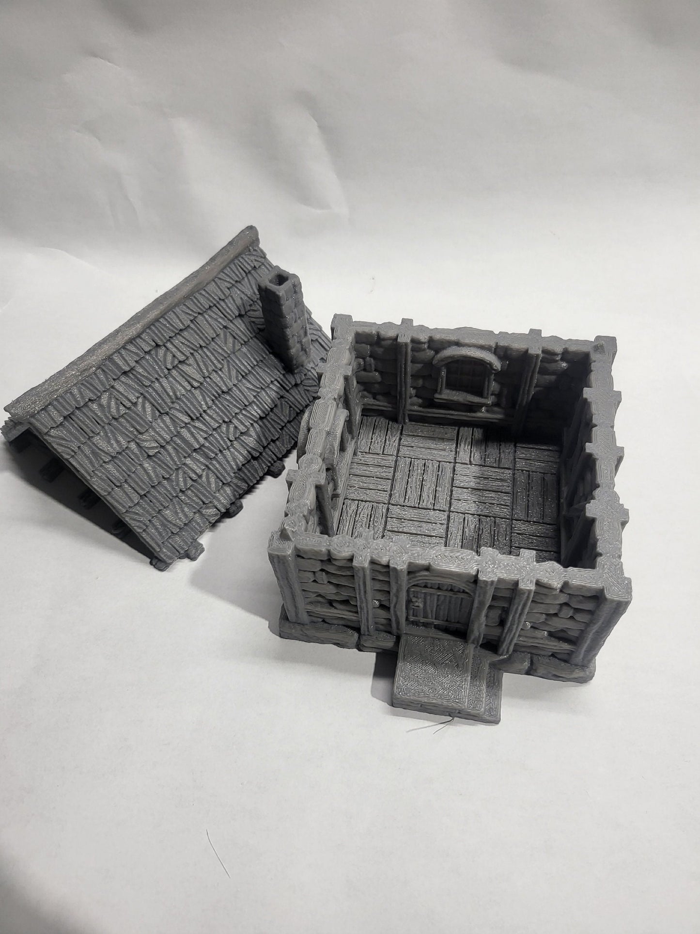 Simple Farm House Building, Tabletop Fill Terrain, Terrain, Warhammer, Dungeons and Dragons, 28mm terrain, Basic House, House