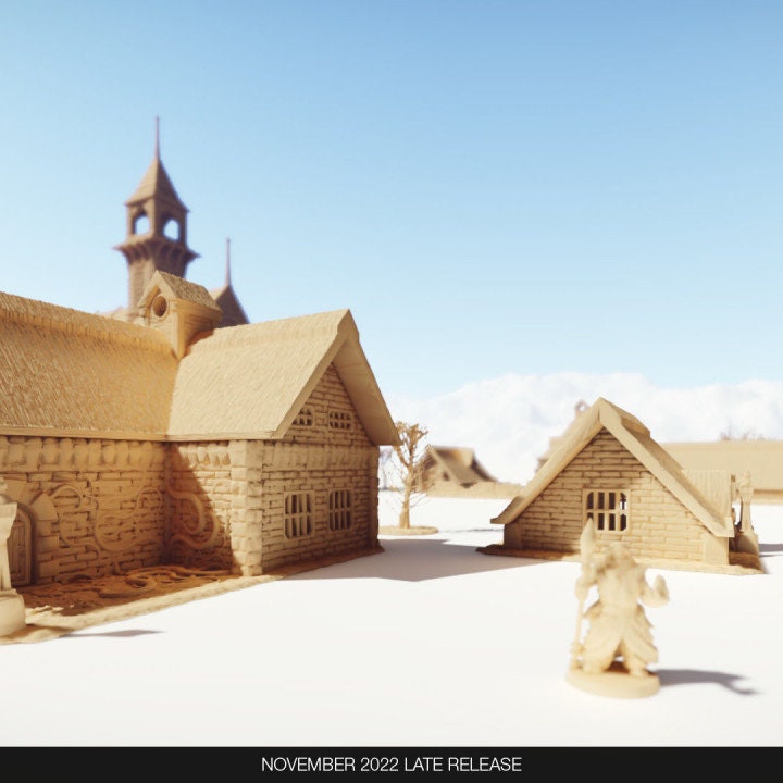 Tristan Village 10 medieval buildings Tristan Cathedral