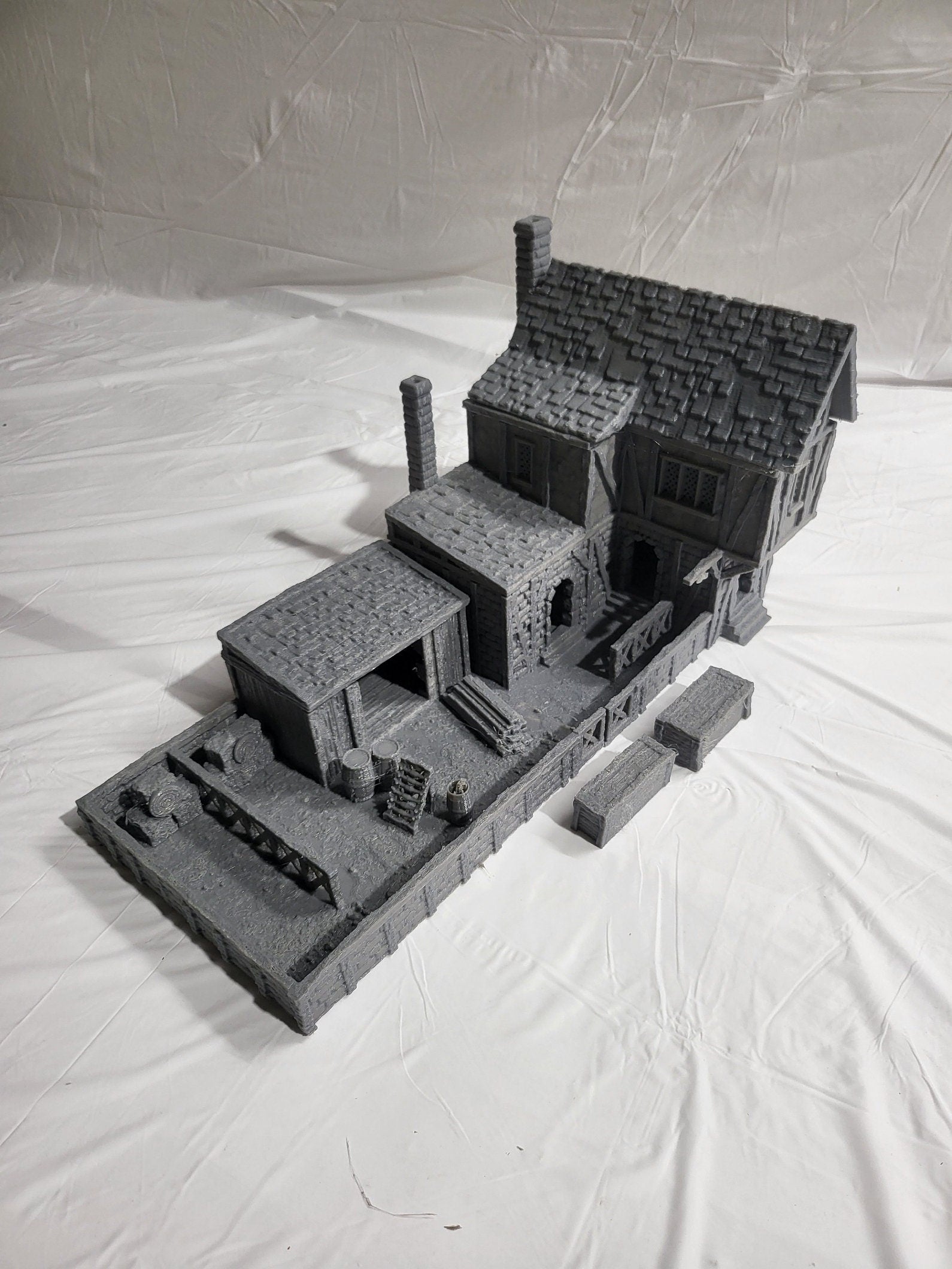 Archers Guild, Bow maker, Christmas, Castle Terrain, wargaming, Dungeons and Dragons, miniatures, 3D printed, Fantasy Inn, Fantasy Terrain, RPG Terrain, Age of Sigmar, Fantasy Village, Tabletop, Tabletop terrain, Tabletop RPG, Buildings,Archery