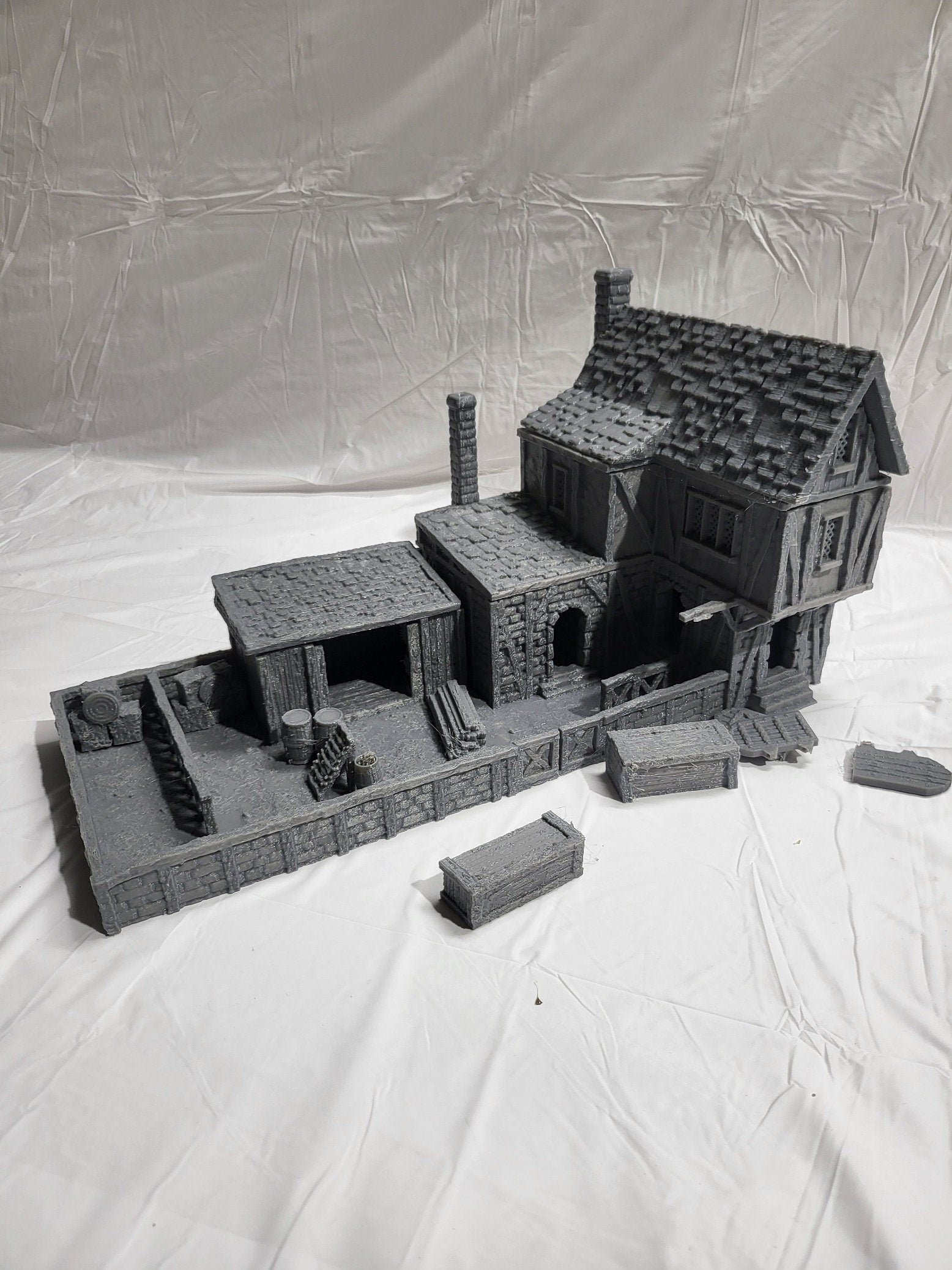Archers Guild, Bow maker, Christmas, Castle Terrain, wargaming, Dungeons and Dragons, miniatures, 3D printed, Fantasy Inn, Fantasy Terrain, RPG Terrain, Age of Sigmar, Fantasy Village, Tabletop, Tabletop terrain, Tabletop RPG, Buildings,Archery
