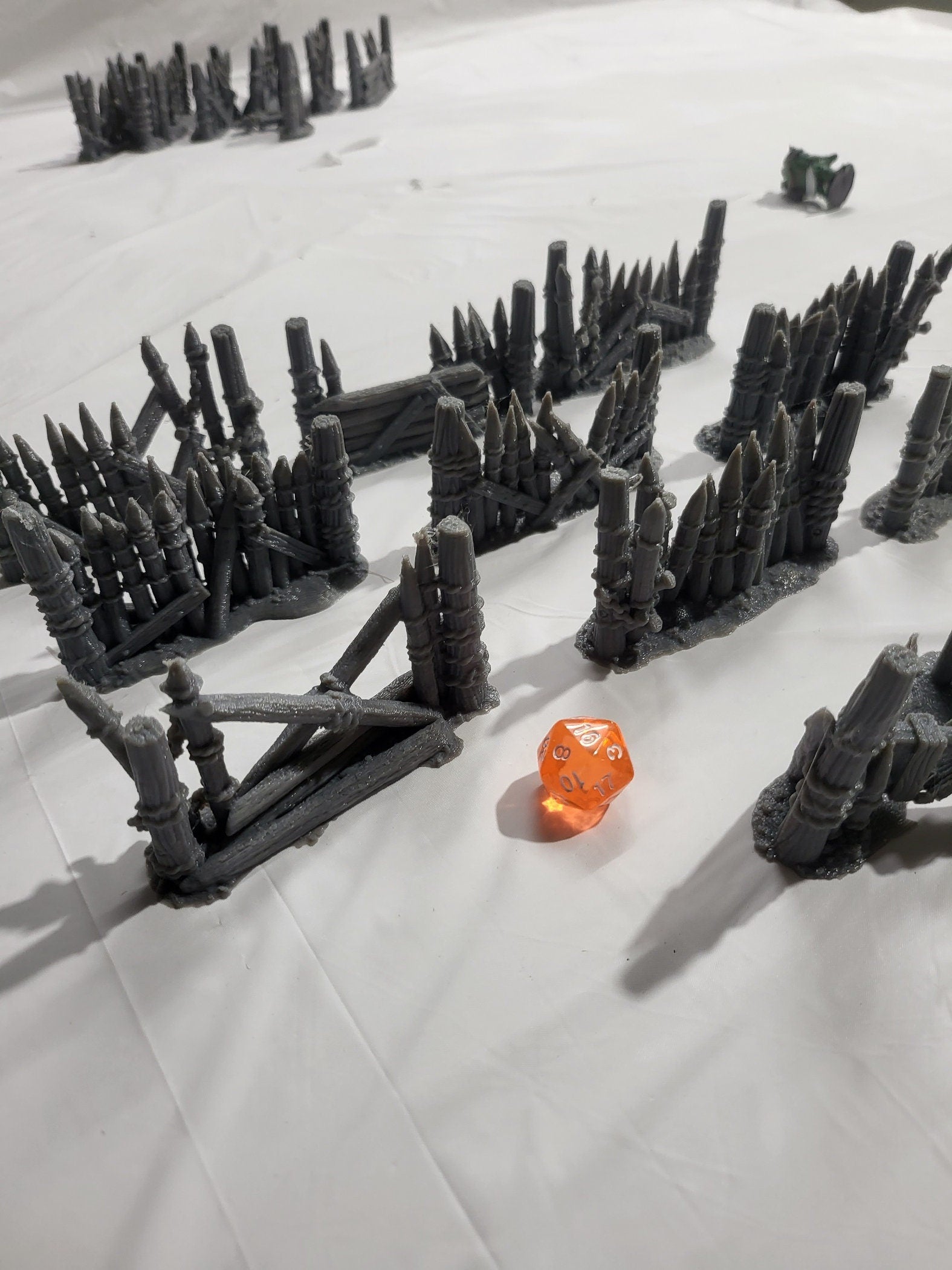 10 pack Orc Fencing, Fence, Orc, ruined fence, Tabletop Terrain, Gaming Miniature, Tabletop Scenery