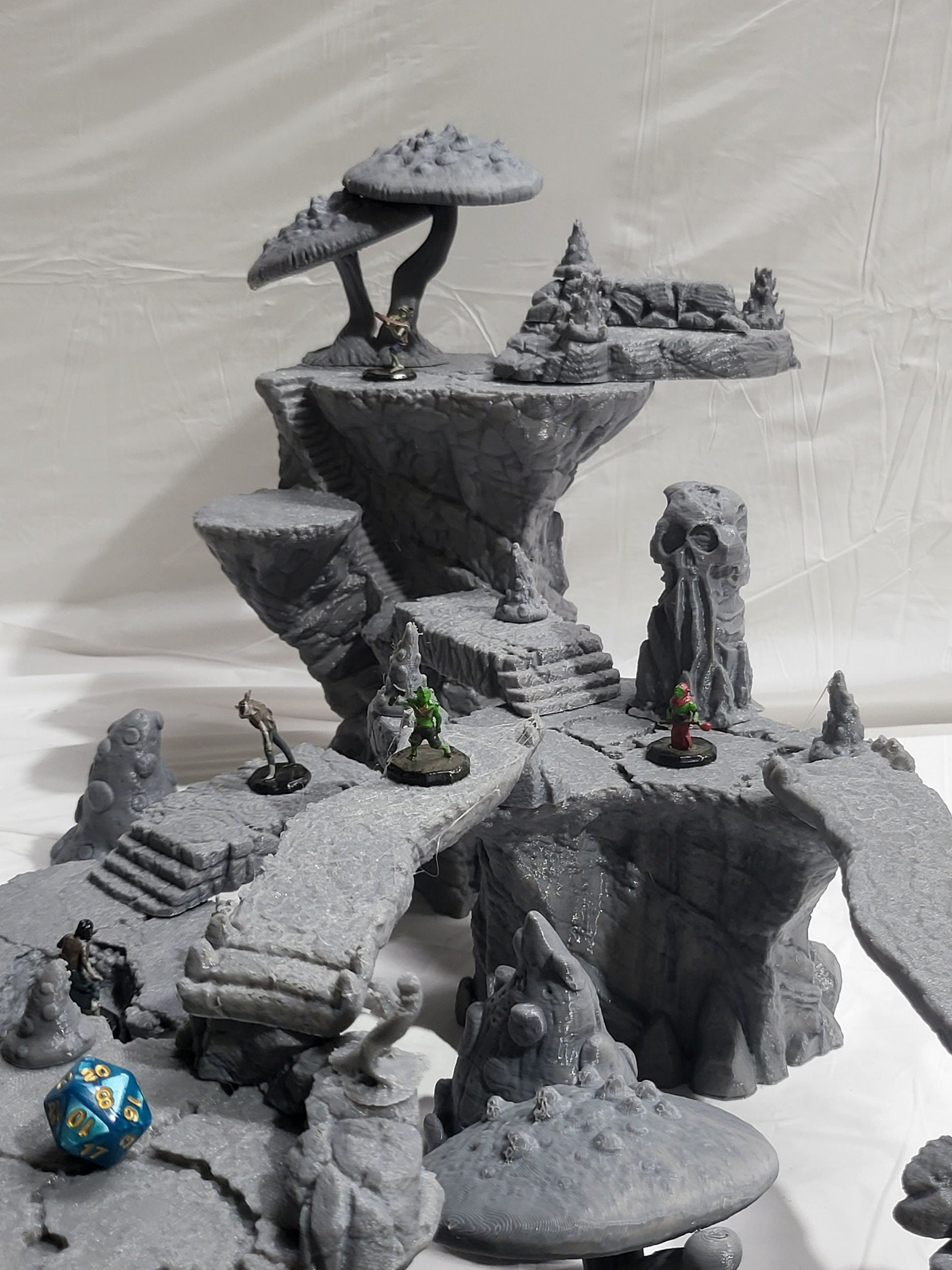 Plateau, Cliffs, dndterrain, terrain, mountains, mountain terrain, tabletop terrain, tabletop, dnd, dnd5e, crags, utopia,skulls, outcrops, mtn, cliff, shrooms, mushrooms,tabletop cliff, wargaming,adventure