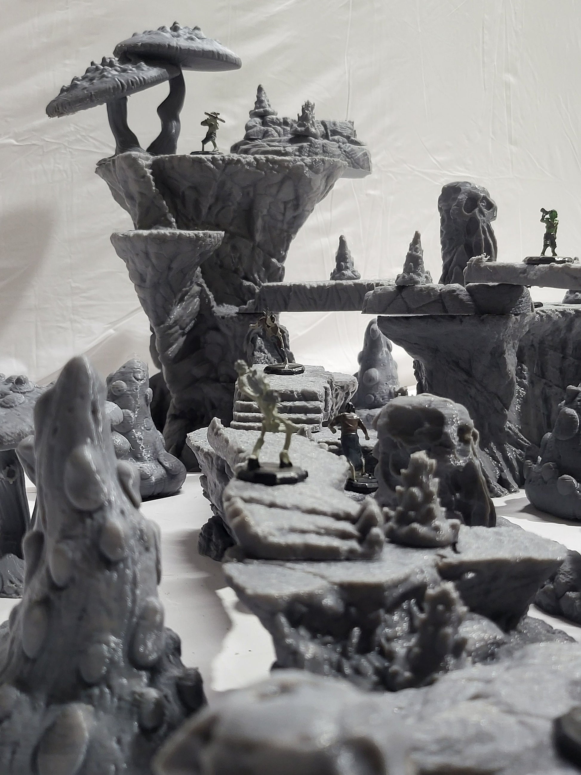 Plateau, Cliffs, dndterrain, terrain, mountains, mountain terrain, tabletop terrain, tabletop, dnd, dnd5e, crags, utopia,skulls, outcrops, mtn, cliff, shrooms, mushrooms,tabletop cliff, wargaming,adventure