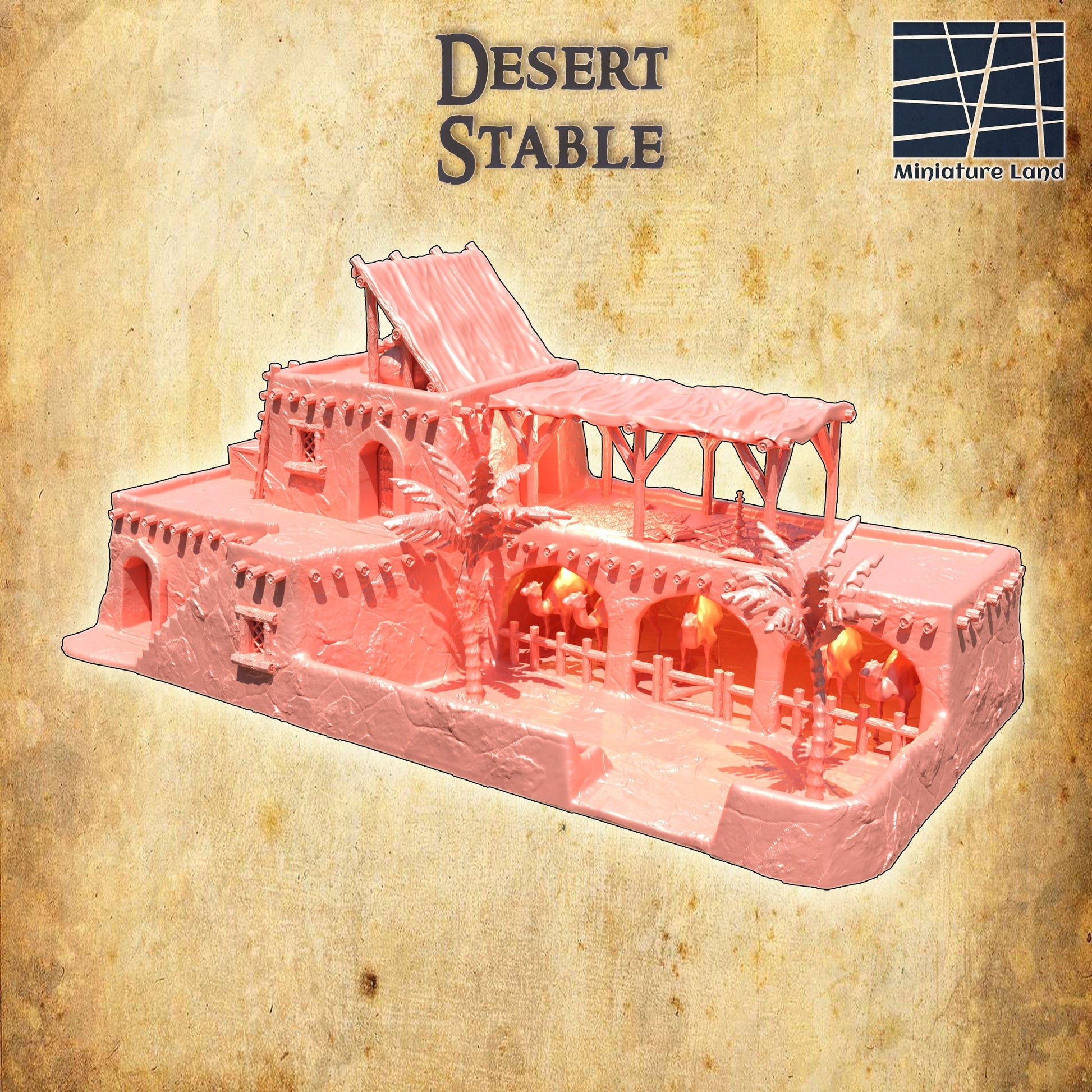 Tabletop Terrain, Mordheim, DnD, Wizard School, Tower, Wizard, Ruined, Train Set, Tabletop, Fantasy Terrain, Town Set, Town and Market, Mordheim Set, Wargaming, Dungeons and Dragons, Lord of the rings, RPG Set, Village Set, Dragon, desert, stable