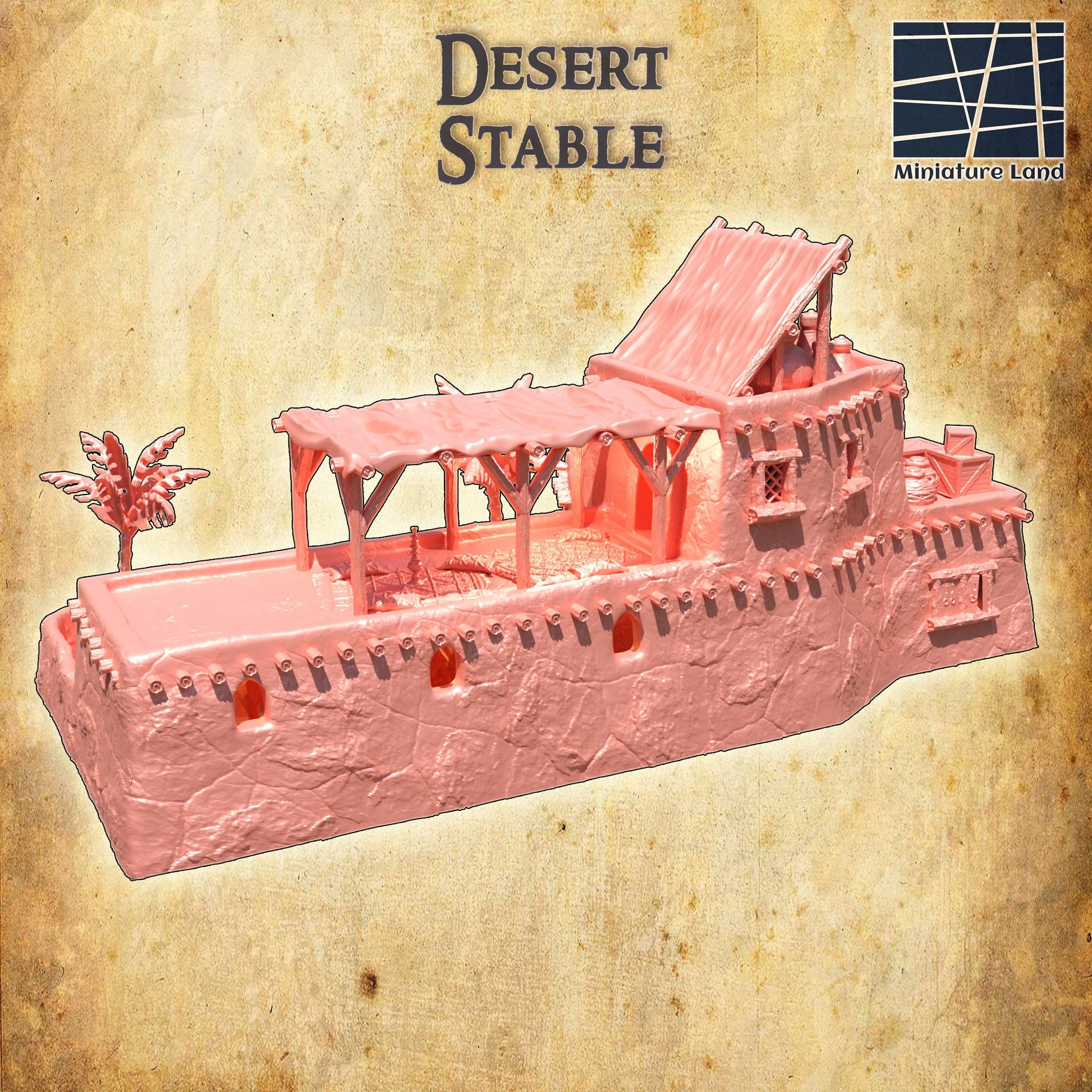 Tabletop Terrain, Mordheim, DnD, Wizard School, Tower, Wizard, Ruined, Train Set, Tabletop, Fantasy Terrain, Town Set, Town and Market, Mordheim Set, Wargaming, Dungeons and Dragons, Lord of the rings, RPG Set, Village Set, Dragon, desert, stable