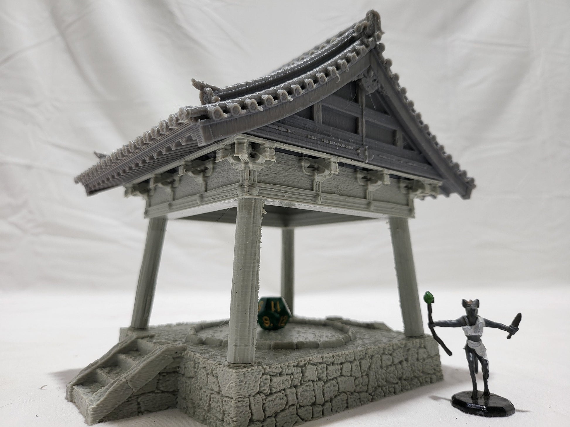samurai, samurai Castle, ninja, japanese, japan, Dungeons and Dragons, Castle, palace, Castle Terrain, wargaming, Dungeons and Dragons, miniatures, 3D printed, Fantasy Inn, Fantasy Terrain, RPG Terrain, Age of Sigmar, Fantasy Village, Tabletop, bell