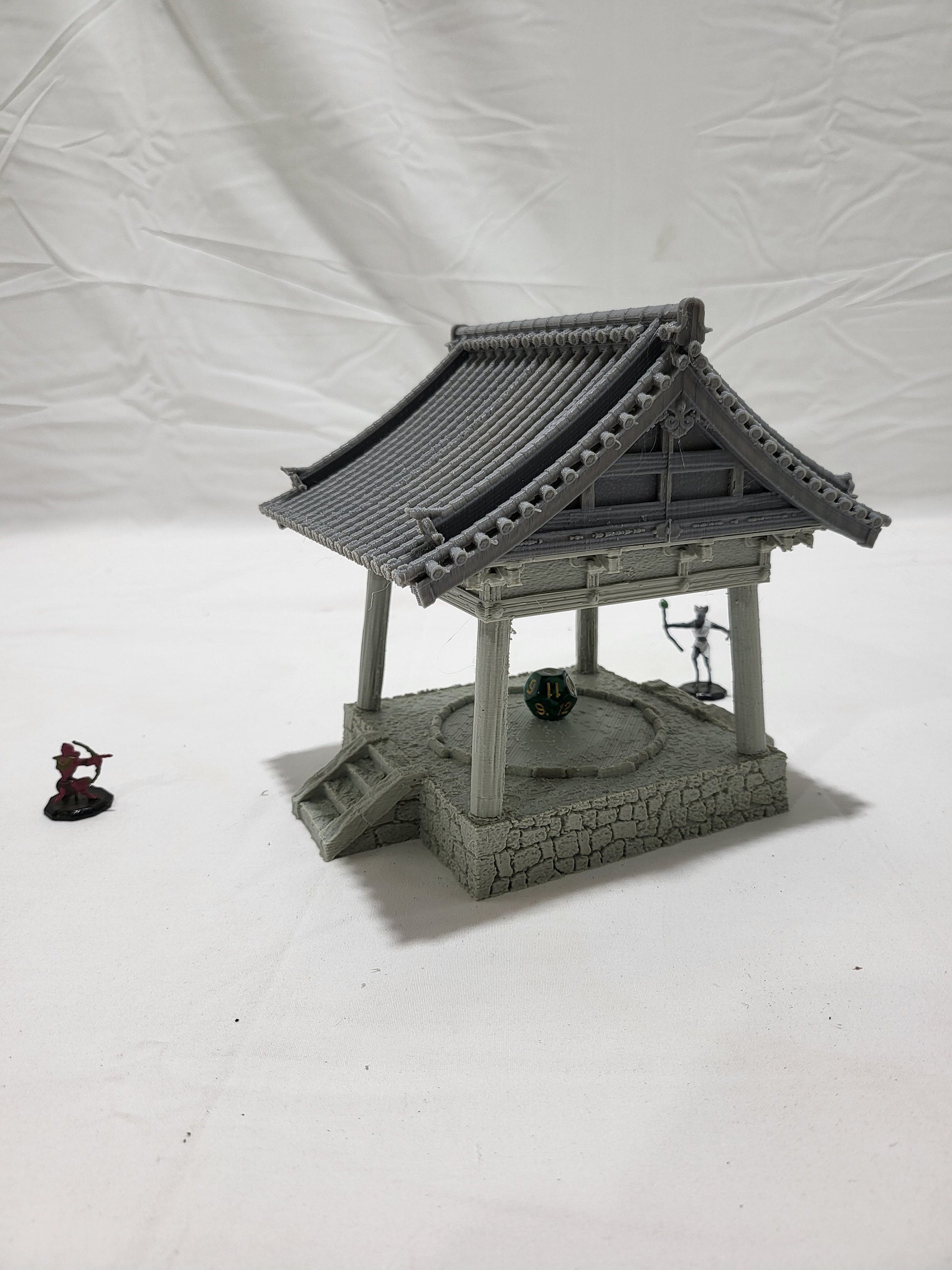 samurai, samurai Castle, ninja, japanese, japan, Dungeons and Dragons, Castle, palace, Castle Terrain, wargaming, Dungeons and Dragons, miniatures, 3D printed, Fantasy Inn, Fantasy Terrain, RPG Terrain, Age of Sigmar, Fantasy Village, Tabletop, bell