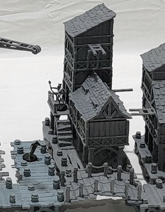 DnD Miniature, 40k Terrain,Train Terrain,Tabletop Town,Tabletop Game,Dnd Table,DND Terrain,DND Miniatures,gaming terrain,28mm Terrain,Briarwood,inn,tavern
