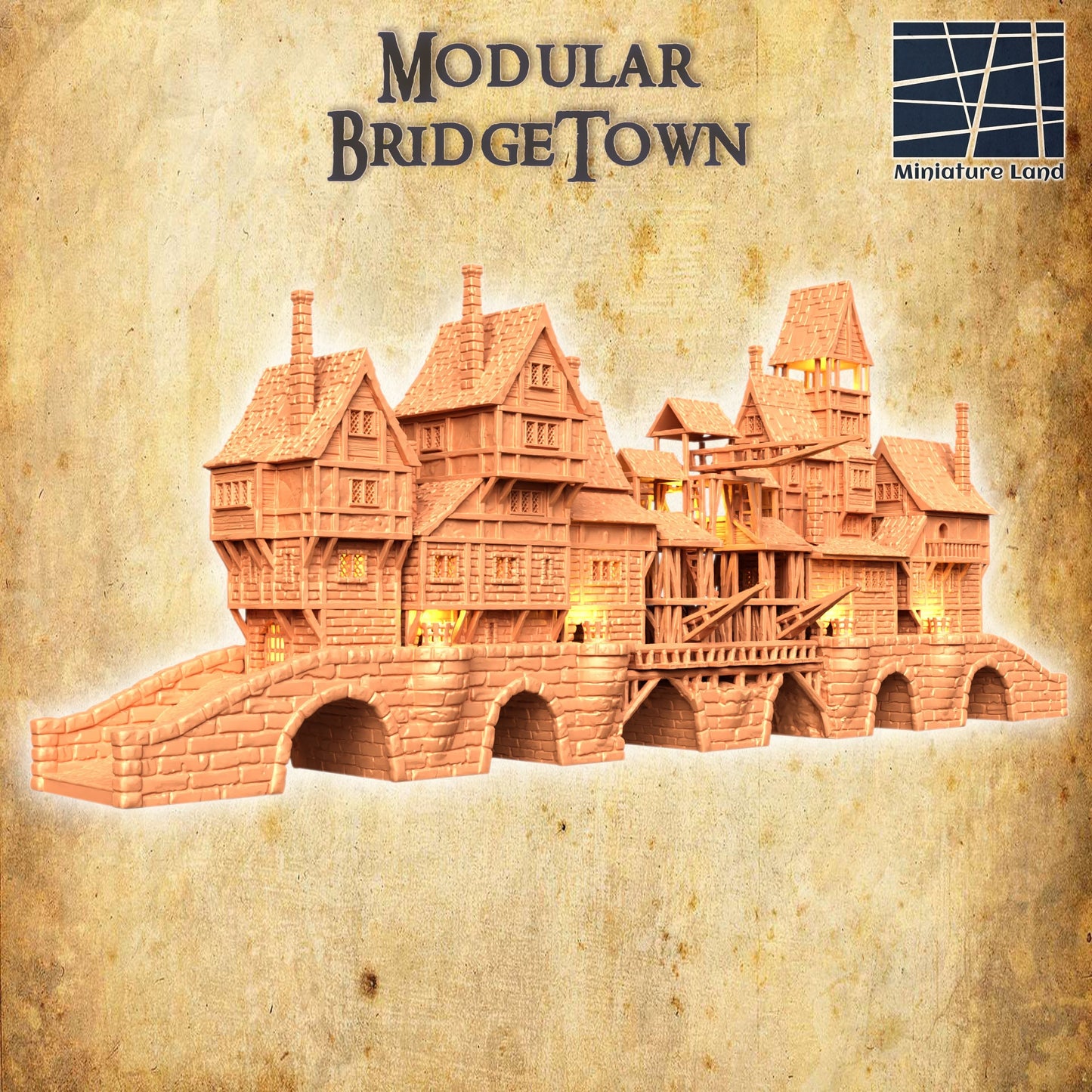 Tabletop, dungeons and dragons, Lord of the rings, ruin, dnd rpg, ruins, temple, d and d games, warhammer, dnd, dnd campaign, grimdark, tabletop terrain, Pirate, Bridge, bridgetown, bridge town, mod, bridge city