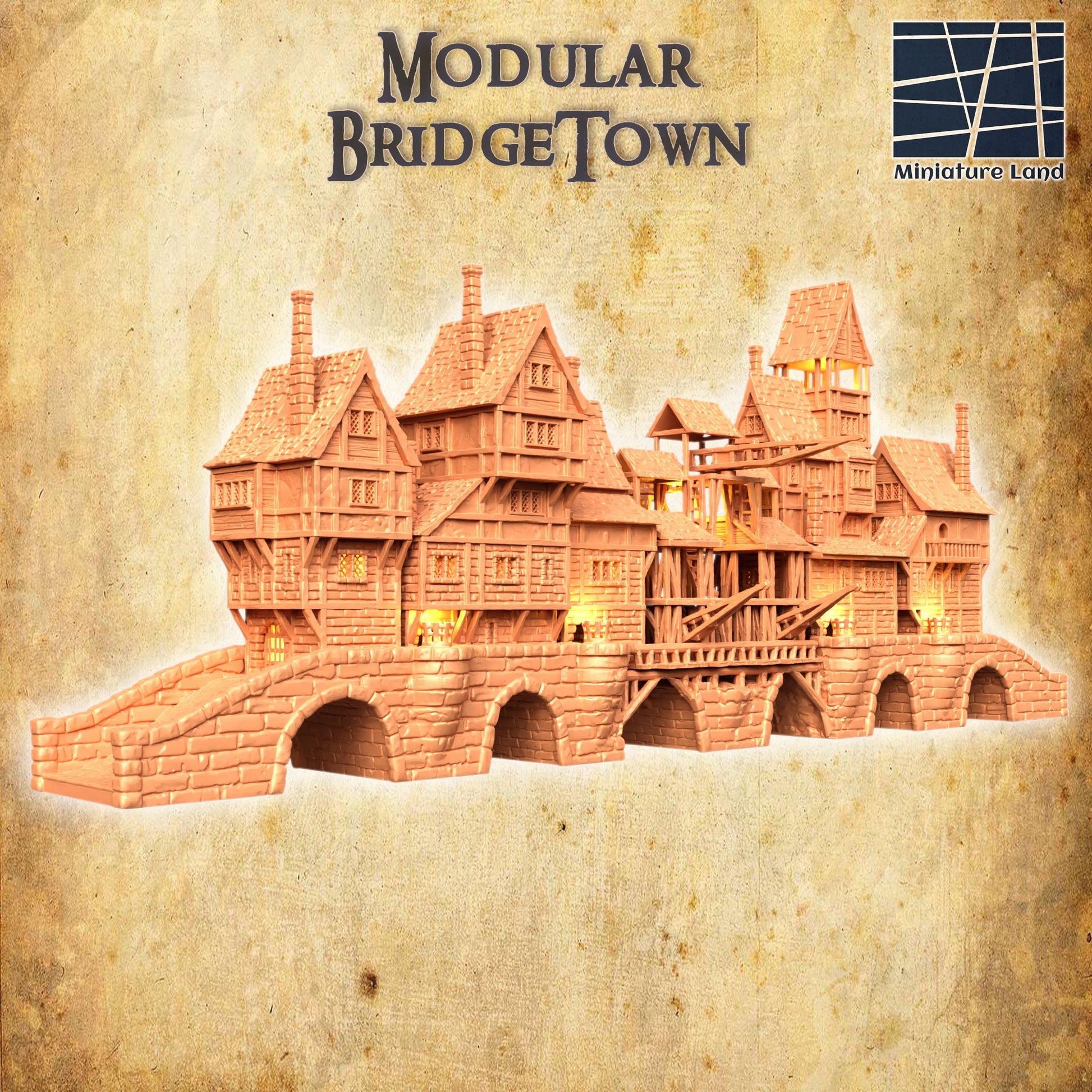 Tabletop, dungeons and dragons, Lord of the rings, ruin, dnd rpg, ruins, temple, d and d games, warhammer, dnd, dnd campaign, grimdark, tabletop terrain, Pirate, Bridge, bridgetown, bridge town, mod, bridge city