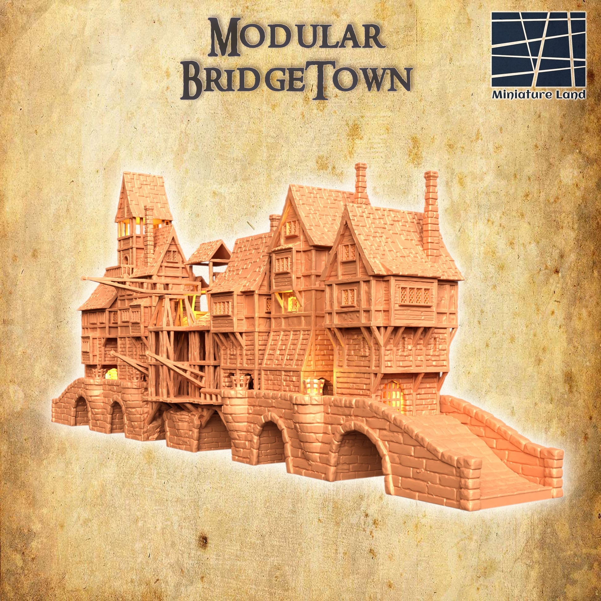 Tabletop, dungeons and dragons, Lord of the rings, ruin, dnd rpg, ruins, temple, d and d games, warhammer, dnd, dnd campaign, grimdark, tabletop terrain, Pirate, Bridge, bridgetown, bridge town, mod, bridge city