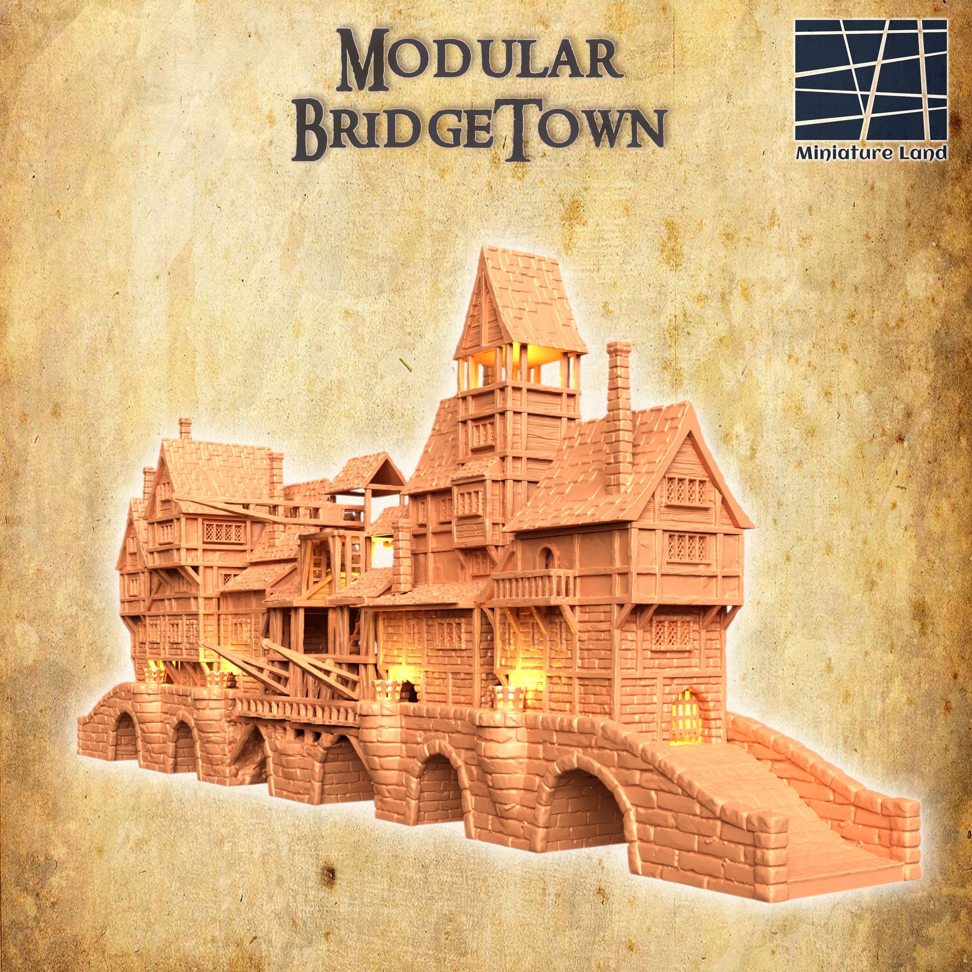 Tabletop, dungeons and dragons, Lord of the rings, ruin, dnd rpg, ruins, temple, d and d games, warhammer, dnd, dnd campaign, grimdark, tabletop terrain, Pirate, Bridge, bridgetown, bridge town, mod, bridge city