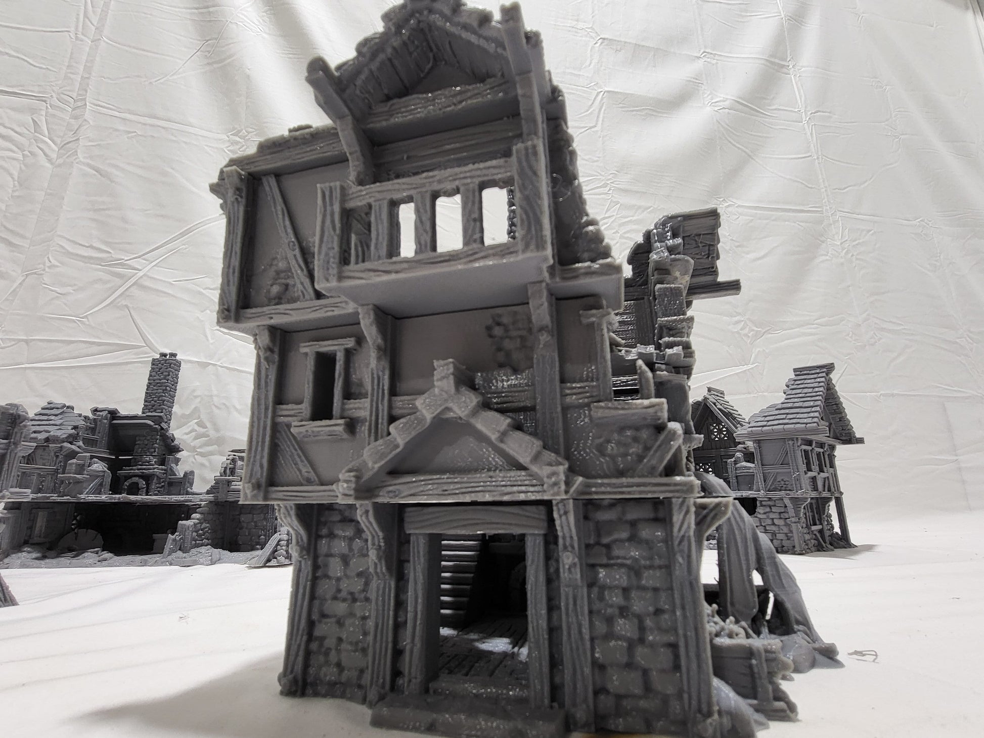 Barrenfall Ruins Bundle, 3 ruined buildings & 1 Tower Ruin