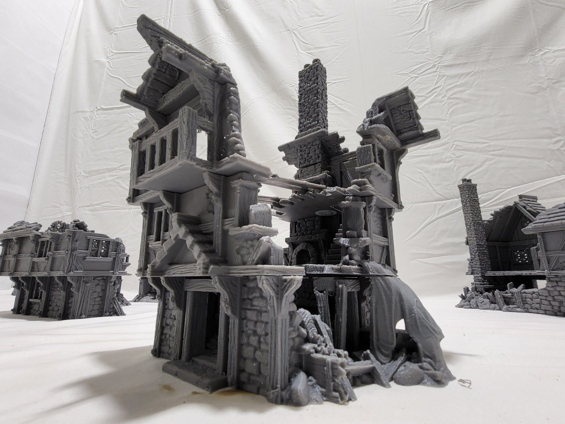 Barrenfall Ruins Bundle, 3 ruined buildings & 1 Tower Ruin