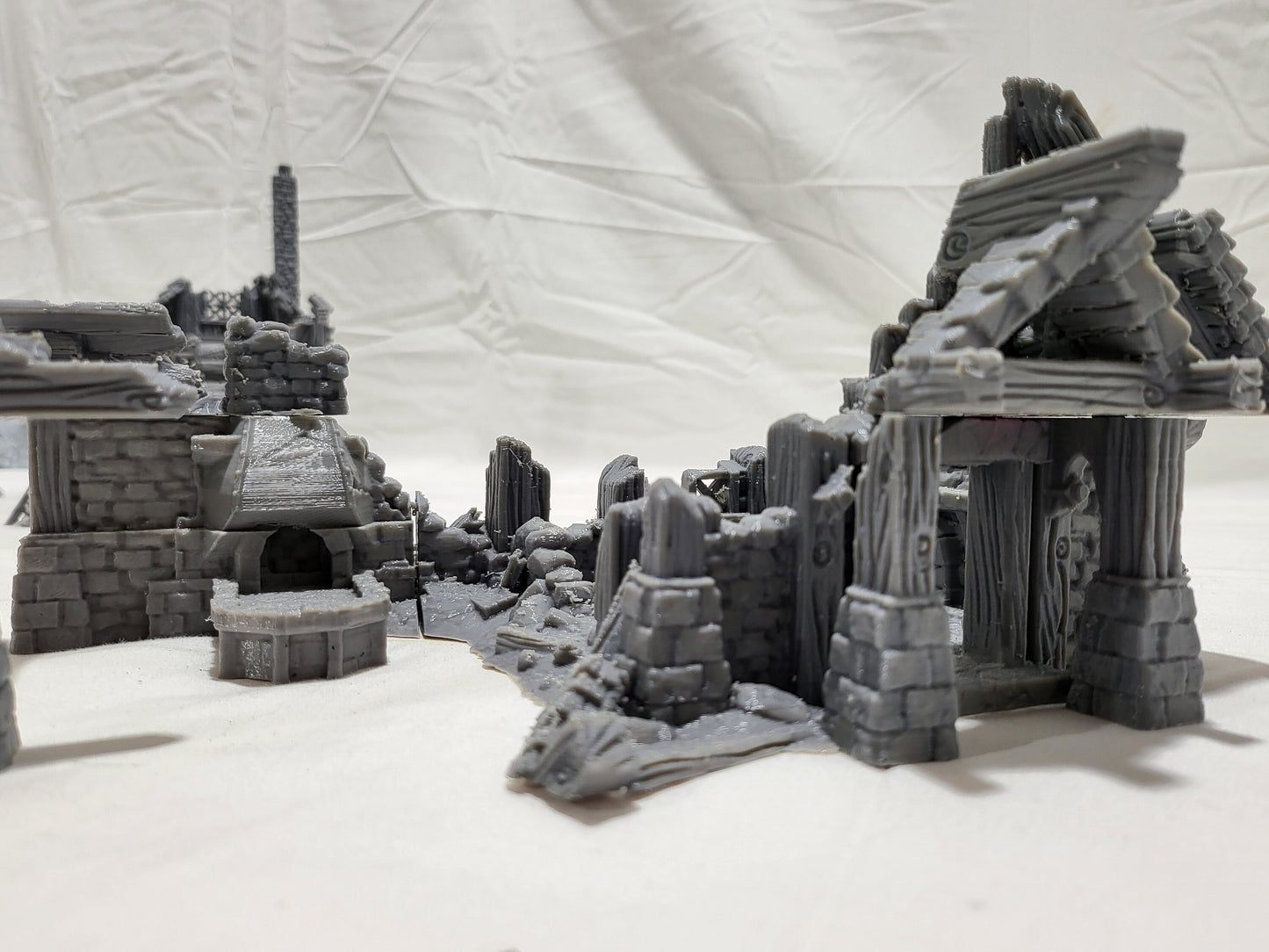 Barrenfall Ruins Bundle, 3 ruined buildings & 1 Tower Ruin