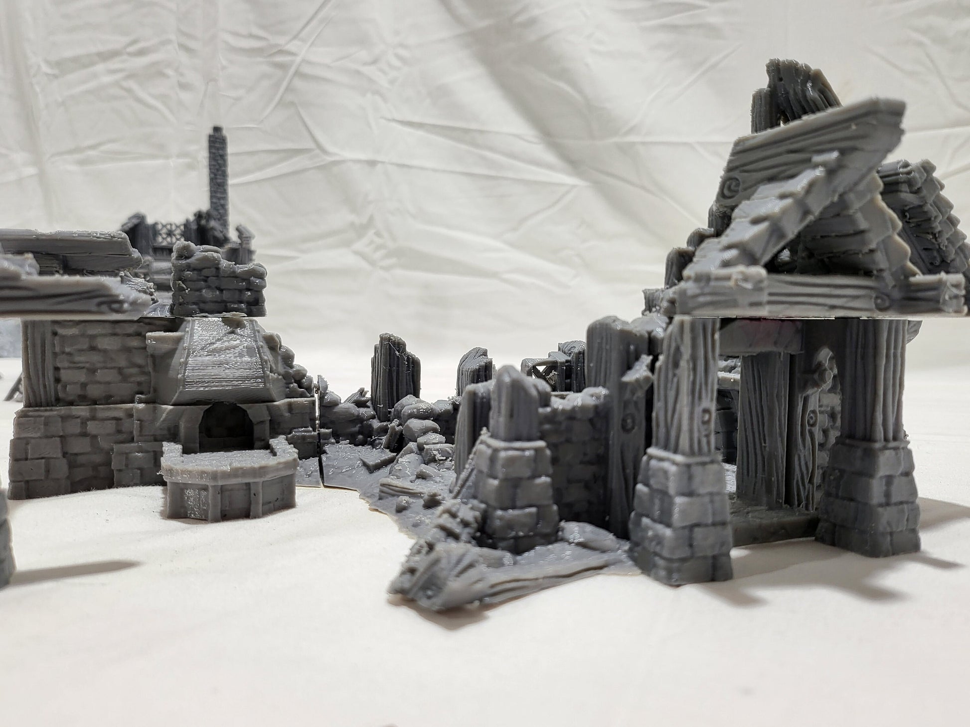 Barrenfall Ruins Bundle, 3 ruined buildings & 1 Tower Ruin
