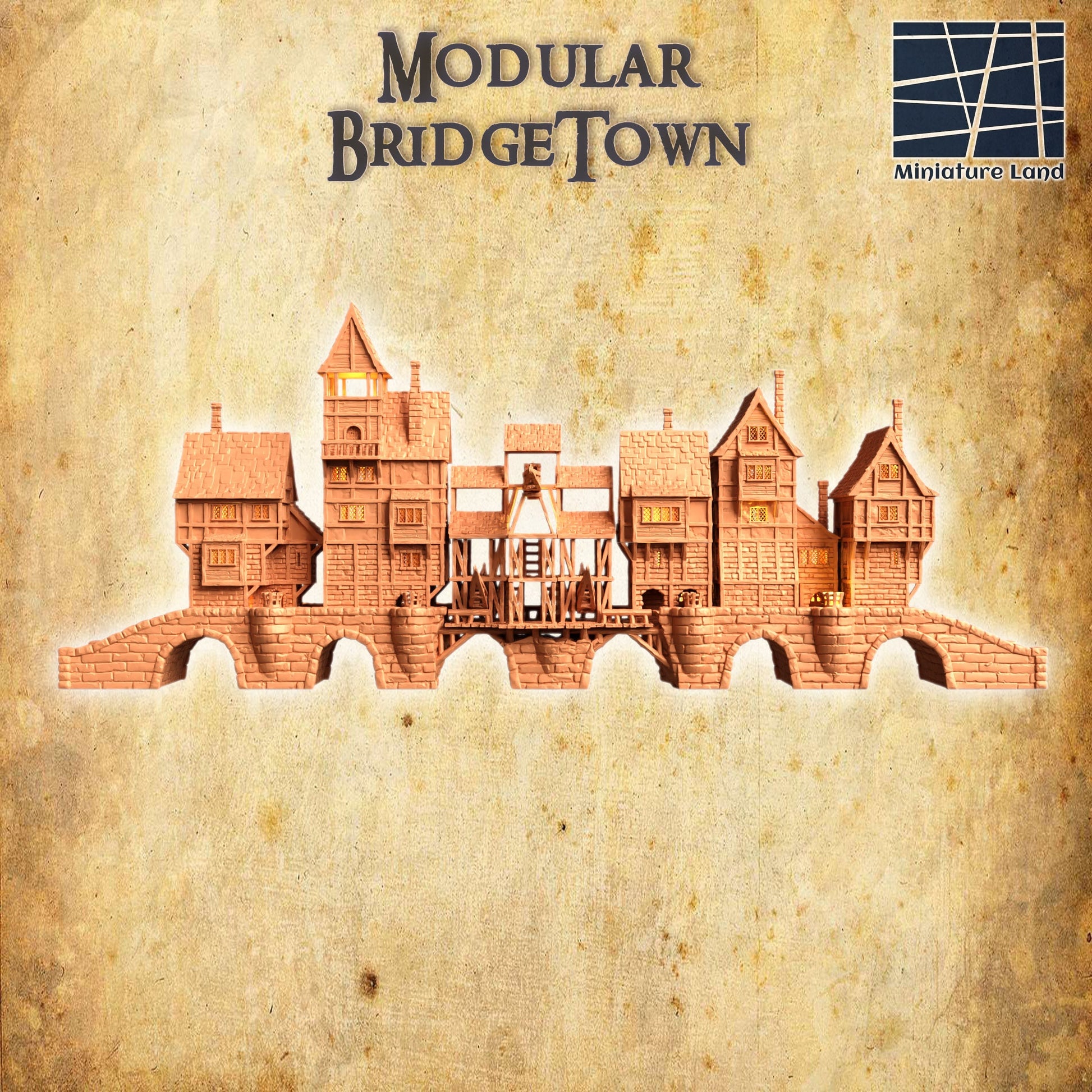 Tabletop, dungeons and dragons, Lord of the rings, ruin, dnd rpg, ruins, temple, d and d games, warhammer, dnd, dnd campaign, grimdark, tabletop terrain, Pirate, Bridge, bridgetown, bridge town, mod, bridge city
