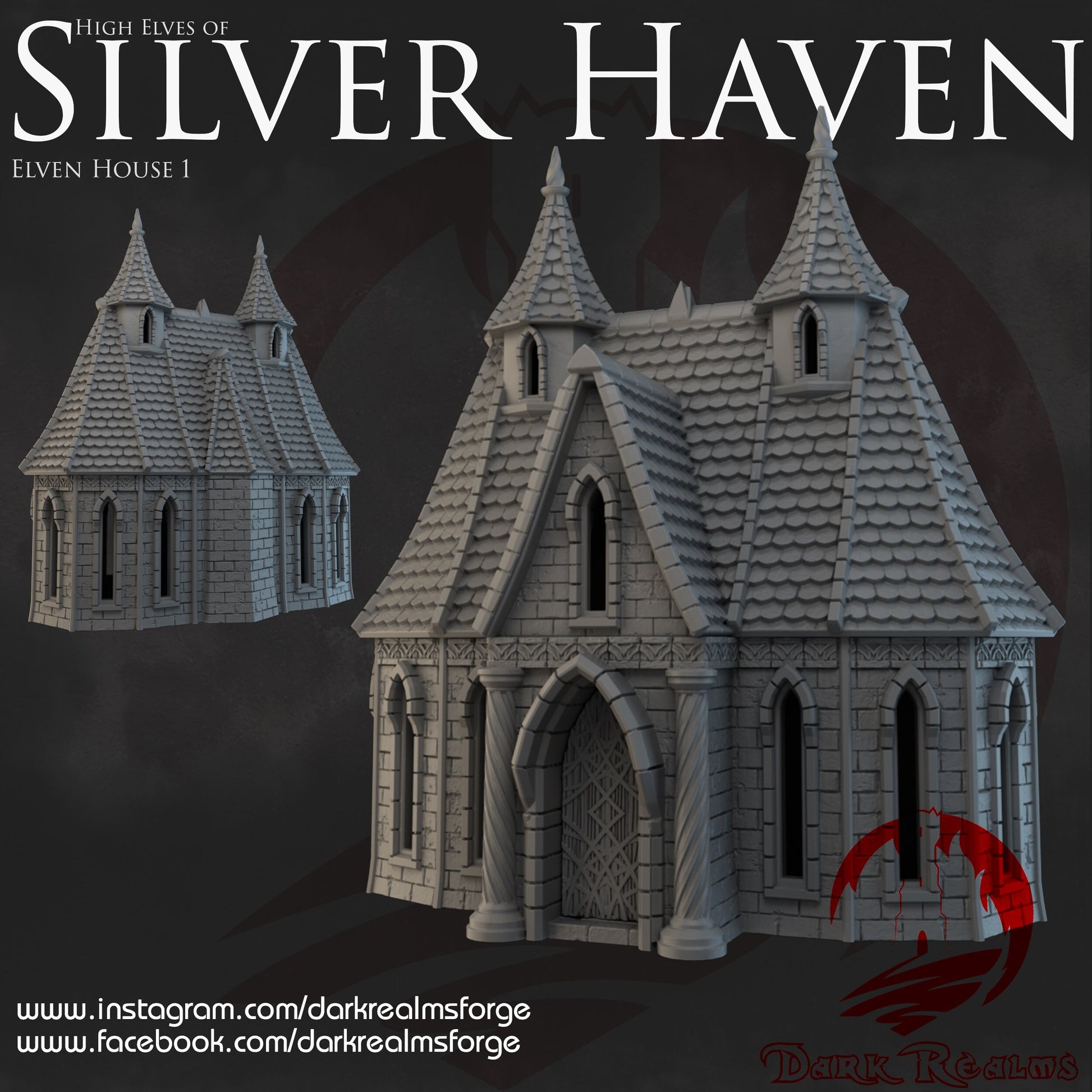 DnD Miniature, 40k Terrain, Train Terrain, Tabletop Town, Tabletop Game, Dnd Table, DND Terrain, DND Miniatures, gaming terrain, 28mm Castle, 28mm Terrain, warhammer, time keeper, Silver Haven, Elven River City
