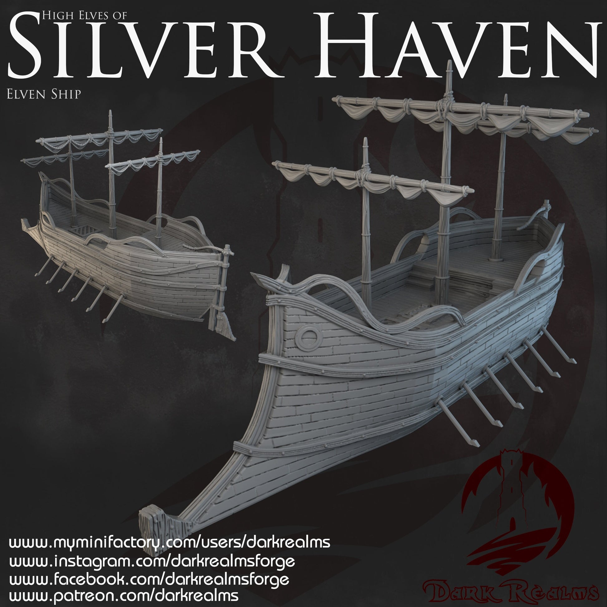 DnD Miniature, 40k Terrain, Train Terrain, Tabletop Town, Tabletop Game, Dnd Table, DND Terrain, DND Miniatures, gaming terrain, 28mm Castle, 28mm Terrain, warhammer, time keeper, Silver Haven, Elven River City,Modular Dock, Elf, Dock, Docks, Boats