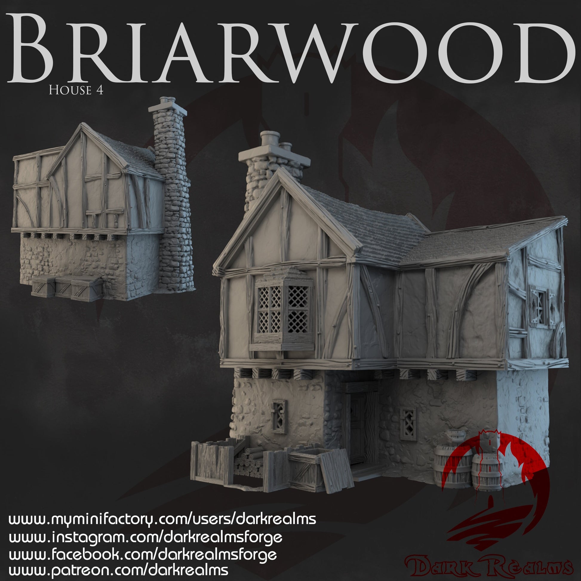 DnD Miniature, 40k Terrain, Train Terrain, Tabletop Town, Tabletop Game, Dnd Table, DND Terrain, DND Miniatures, gaming terrain, 28mm Terrain, Briarwood, Gate and walls, gatehouse, gate, walls, dnd