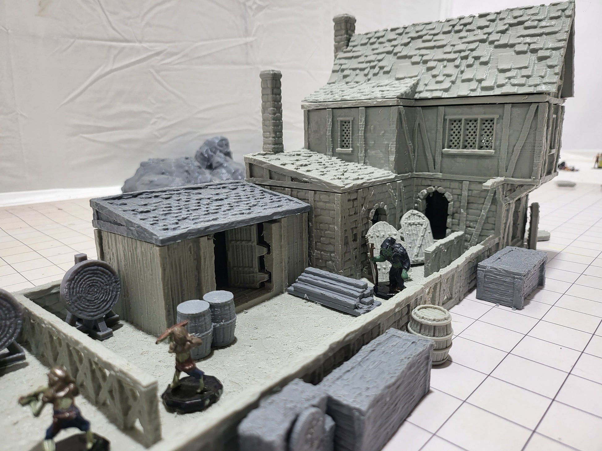 Archers Guild, Bow maker, Christmas, Castle Terrain, wargaming, Dungeons and Dragons, miniatures, 3D printed, Fantasy Inn, Fantasy Terrain, RPG Terrain, Age of Sigmar, Fantasy Village, Tabletop, Tabletop terrain, Tabletop RPG, Buildings,Archery