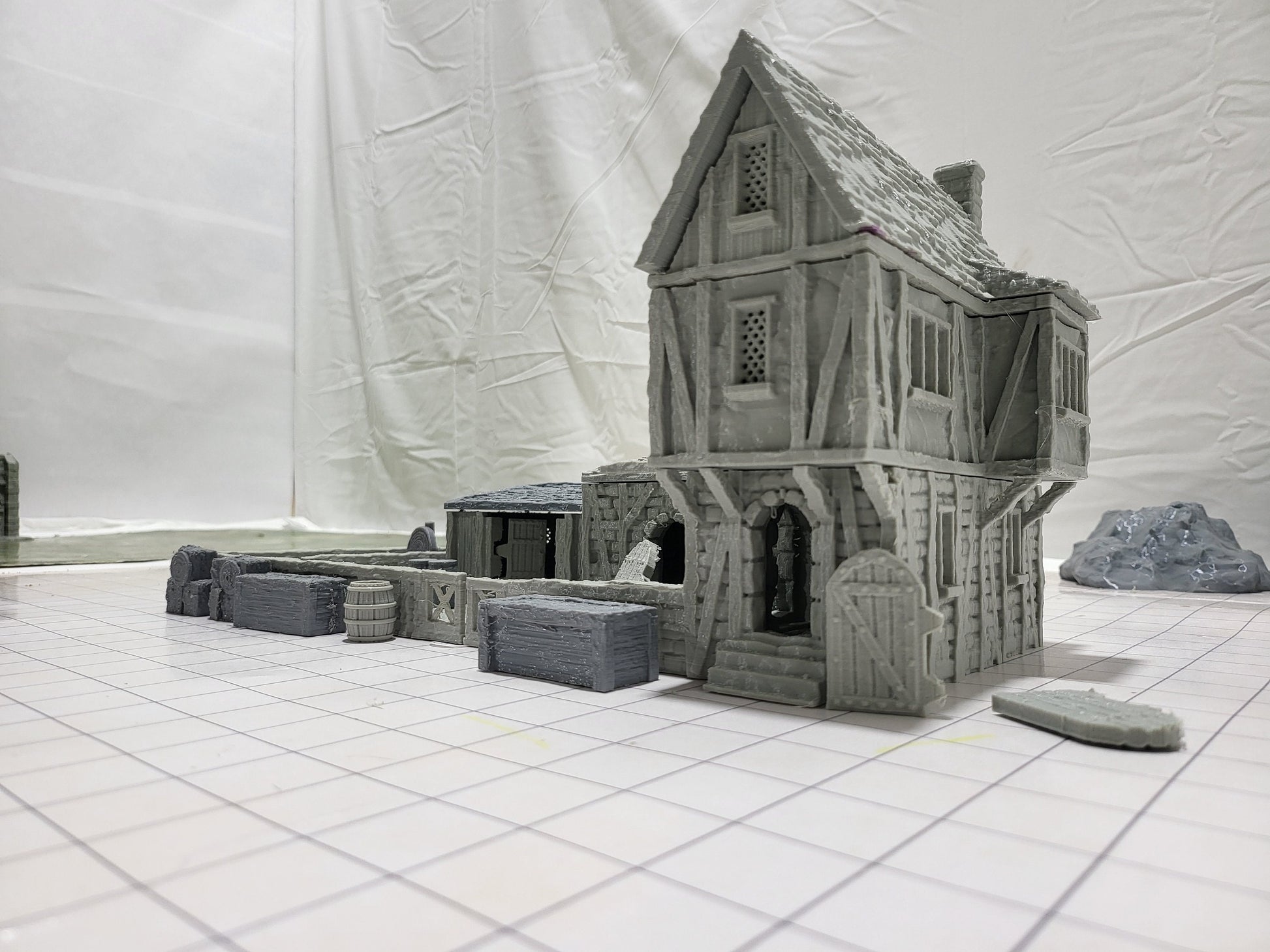 Archers Guild, Bow maker, Christmas, Castle Terrain, wargaming, Dungeons and Dragons, miniatures, 3D printed, Fantasy Inn, Fantasy Terrain, RPG Terrain, Age of Sigmar, Fantasy Village, Tabletop, Tabletop terrain, Tabletop RPG, Buildings,Archery