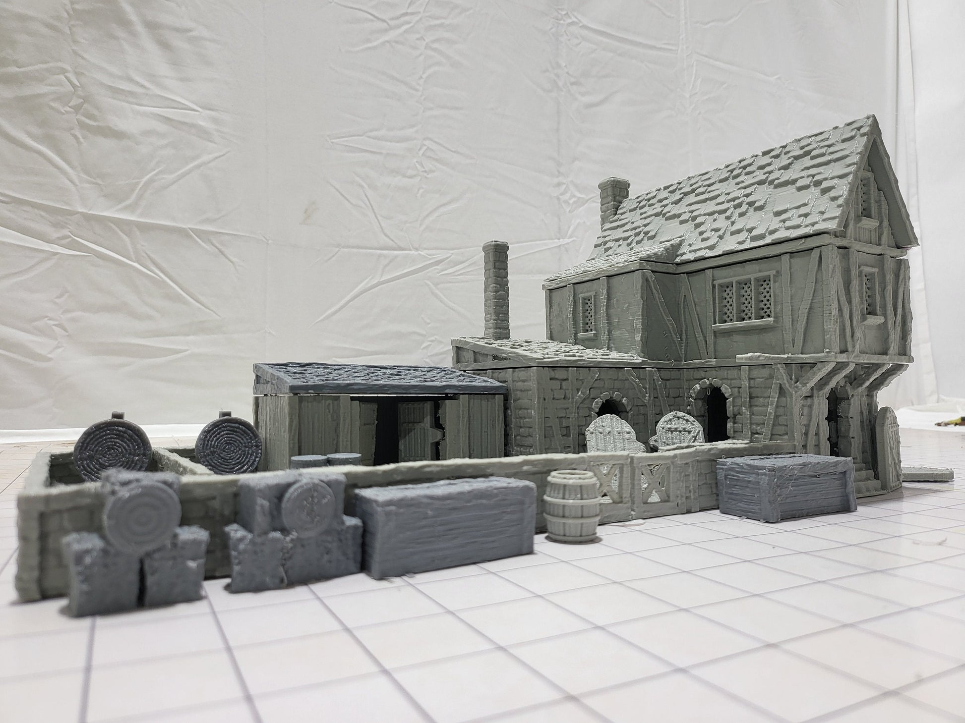 Archers Guild, Bow maker, Christmas, Castle Terrain, wargaming, Dungeons and Dragons, miniatures, 3D printed, Fantasy Inn, Fantasy Terrain, RPG Terrain, Age of Sigmar, Fantasy Village, Tabletop, Tabletop terrain, Tabletop RPG, Buildings,Archery
