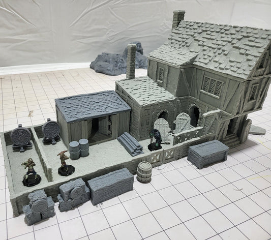 Archers Guild, Bow maker, Christmas, Castle Terrain, wargaming, Dungeons and Dragons, miniatures, 3D printed, Fantasy Inn, Fantasy Terrain, RPG Terrain, Age of Sigmar, Fantasy Village, Tabletop, Tabletop terrain, Tabletop RPG, Buildings,Archery