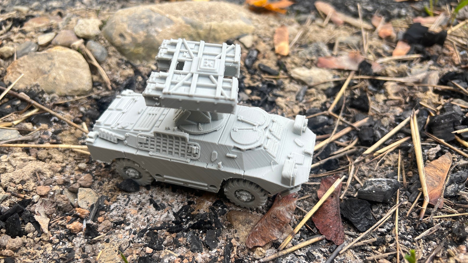 BRDM-2 SA-9 Gaskin, Truck, Soviet Era, Post War, cold war, tabletop gaming, tabletop terrain