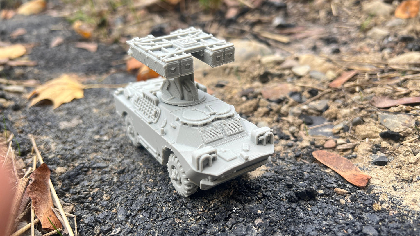 BRDM-2 SA-9 Gaskin, Truck, Soviet Era, Post War, cold war, tabletop gaming, tabletop terrain