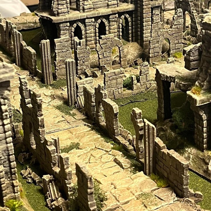 Old City Ruins, Ambush Grounds, Ruined Castle, Ruins, DndTerrain, Dungeons and Dragons