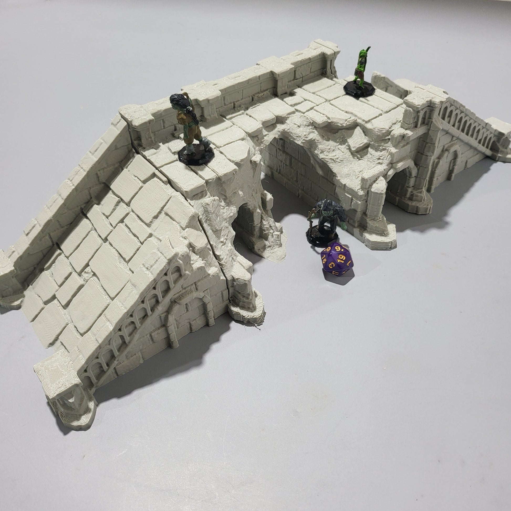 Arkenfel Stone Bridge ruins, Dungeons and Dragons, warhammer, tabletop Terrain,