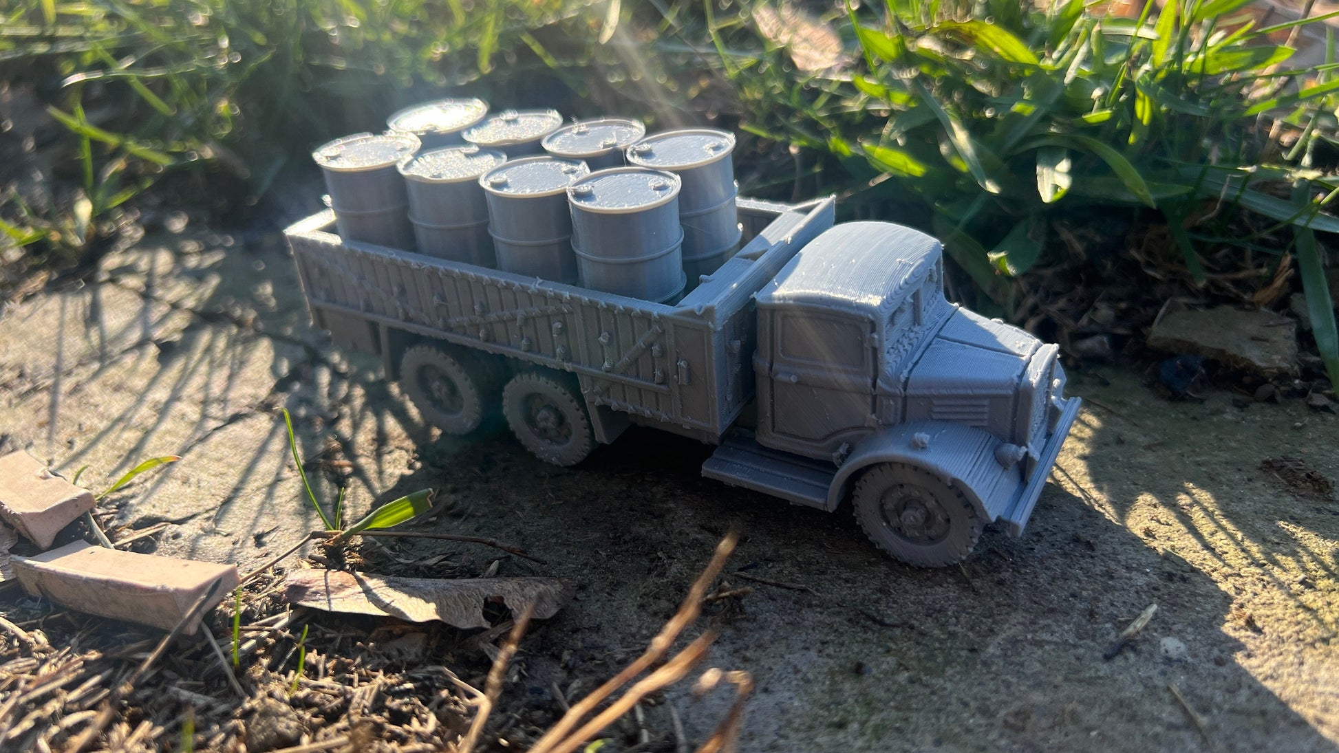 Truck load of barrels, Austin k6 truck , Modern warfare, Tabletop terrain, WW2, Modern tank,