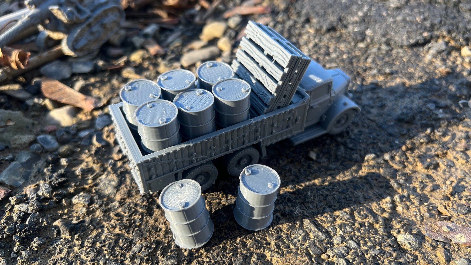 Truck load of barrels, Austin k6 truck , Modern warfare, Tabletop terrain, WW2, Modern tank,