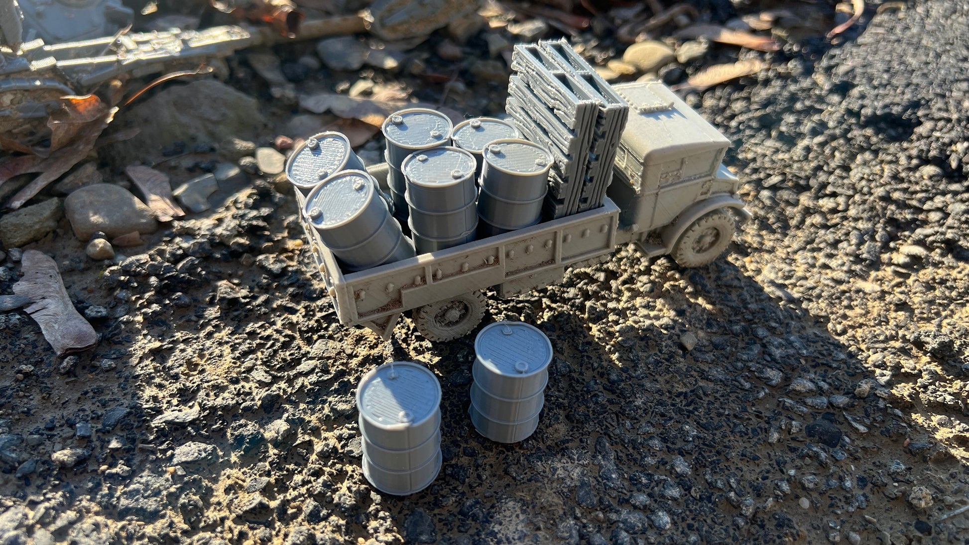 Truckload of barrels, CMP C60L, Truck, , Modern warfare, Tabletop terrain, WW2, Modern tank,