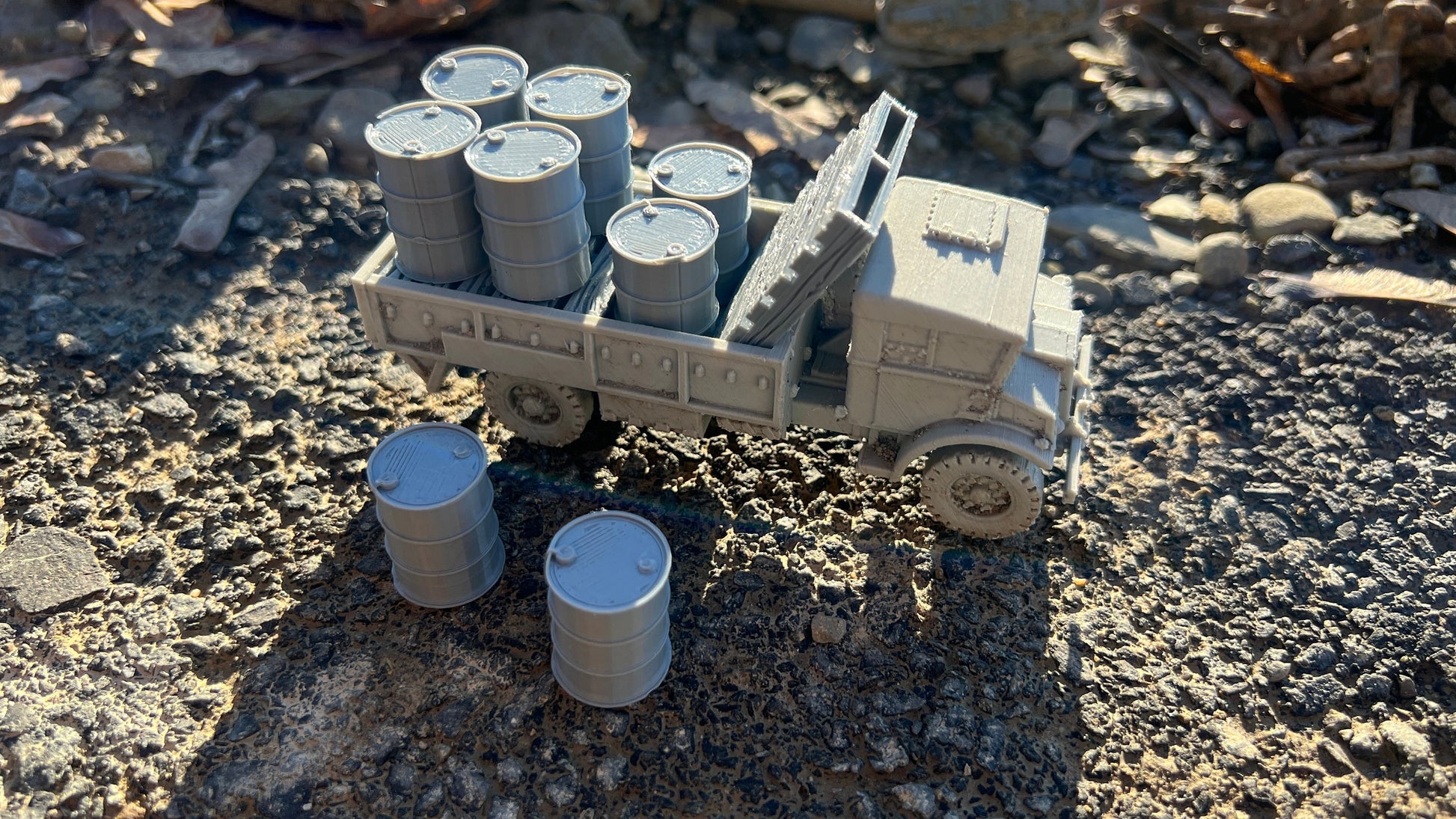 Truckload of barrels, CMP C60L, Truck, , Modern warfare, Tabletop terrain, WW2, Modern tank,