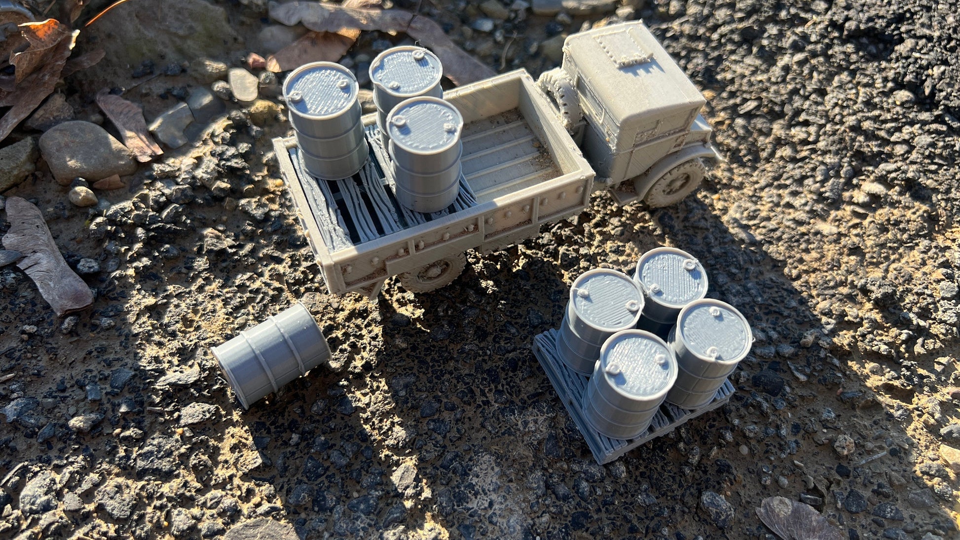 Truckload of barrels, CMP C60L, Truck, , Modern warfare, Tabletop terrain, WW2, Modern tank,