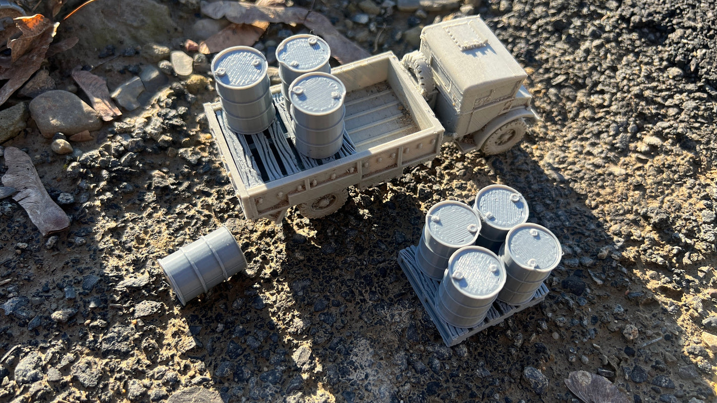 Truckload of barrels, CMP C60L, Truck, , Modern warfare, Tabletop terrain, WW2, Modern tank,