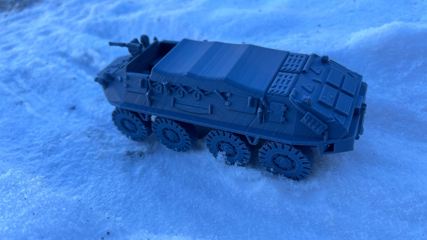 BTR-60, covered top troop transport, cold war tank, cold war, tank, Russian, Tabletop terrain, tabletop gaming,