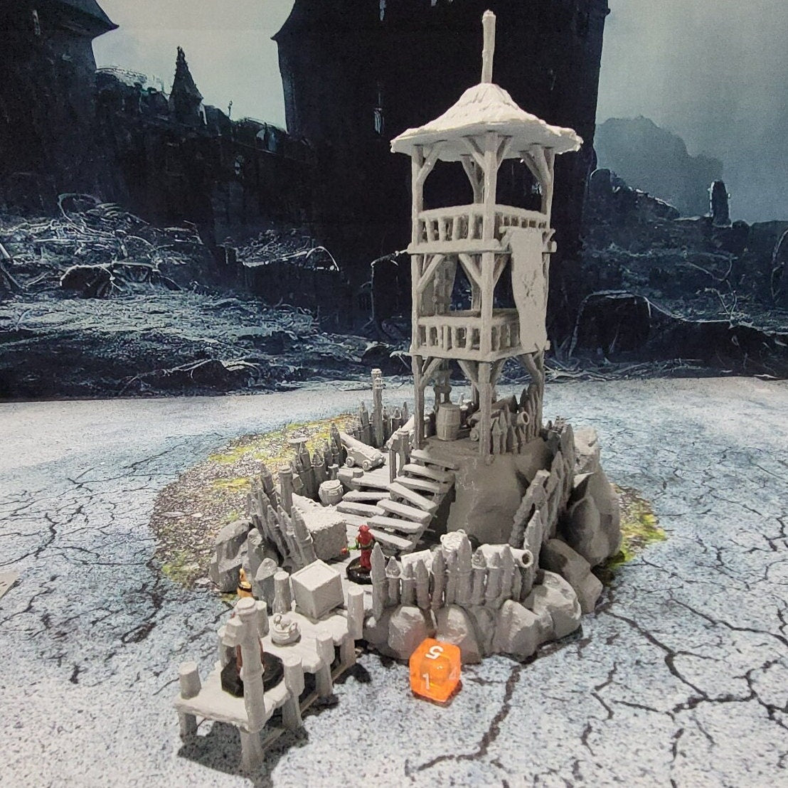 Tabletop Terrain, Mordheim, D&D, Pirate, Tower, Ruin, Ruined, houses, Tabletop, Fantasy Terrain, Town Set, Town and Market, Mordheim Set, Wargaming, Dungeons and Dragons, Lord of the rings, RPG Set, Village Set, building set, small town, Market, town